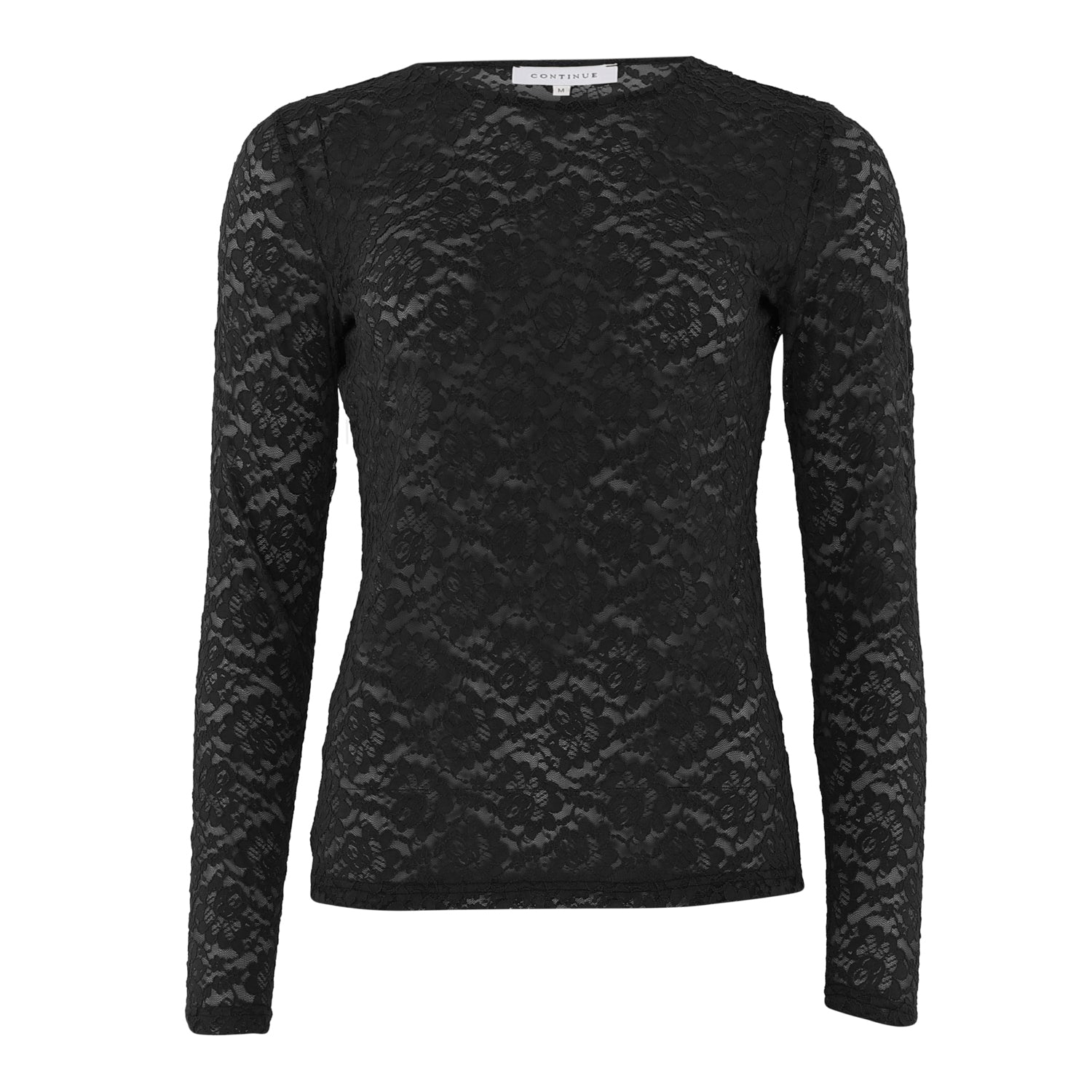 Alberte Lace R Neck - Black