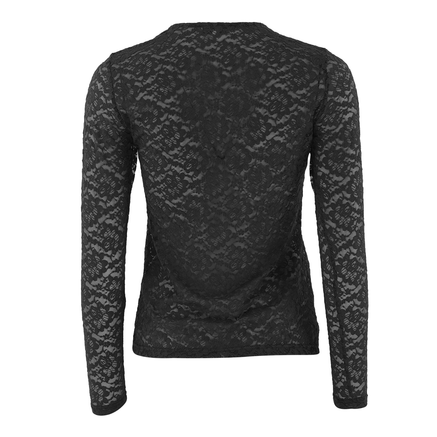 Alberte Lace R Neck - Black