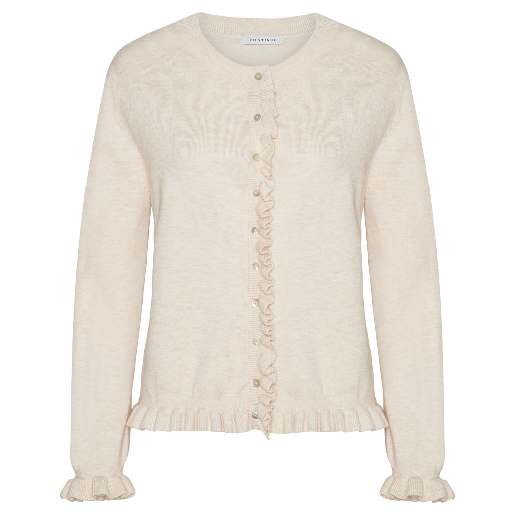 Sisse Solid Cardigan - Sand