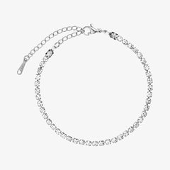 Crystal Tennis Bracelet - Sølv