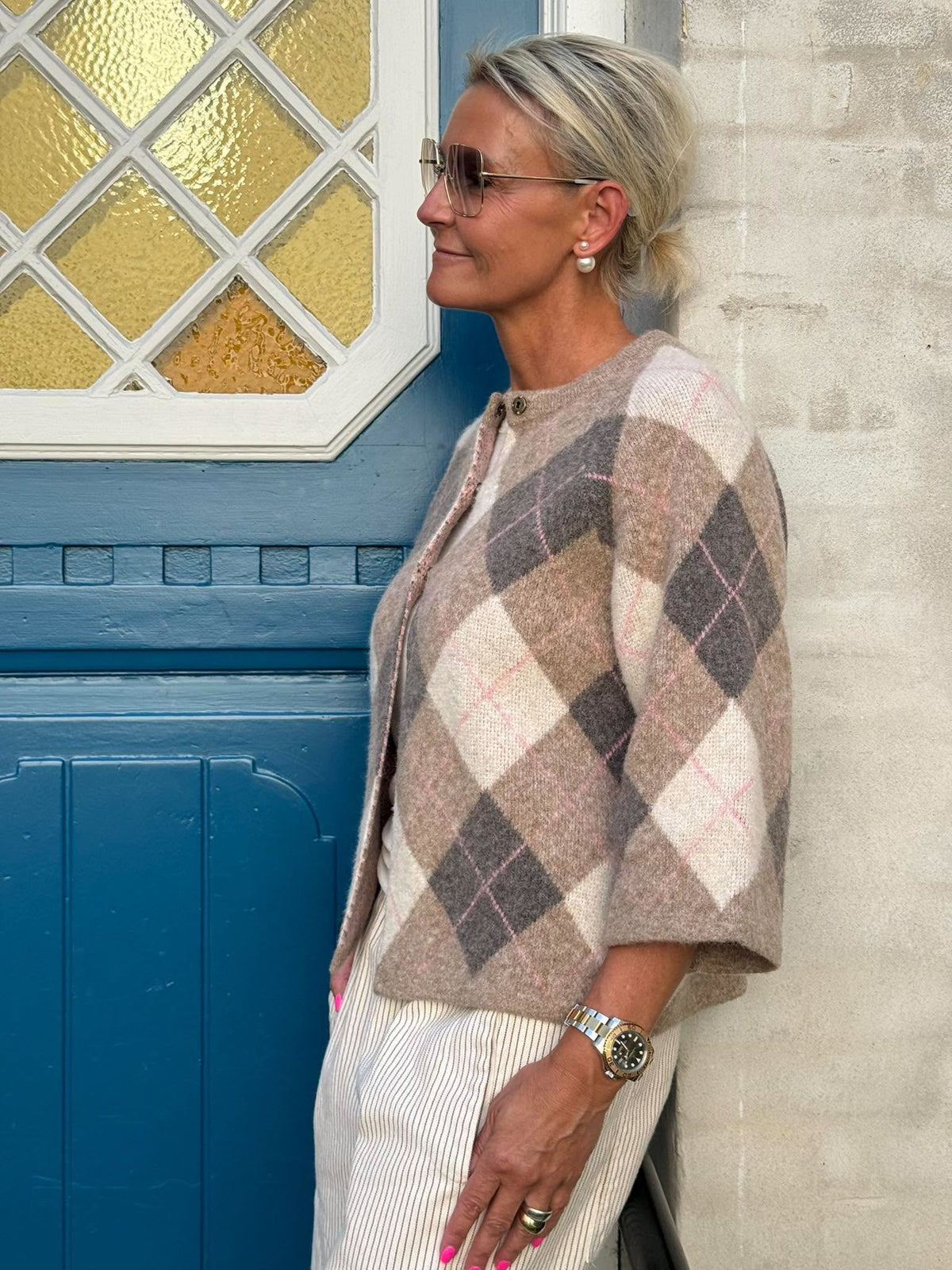 PREORDER-Anna Knit Harlekin - Harlekin Rose