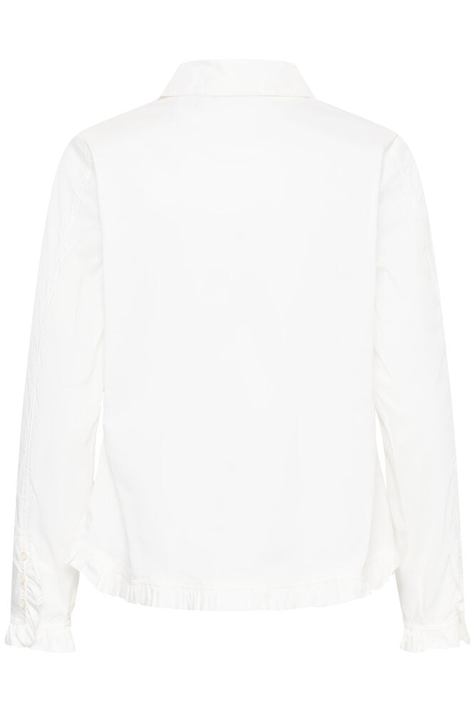 MARGI ANTOINETT FRILL SHIRT - Gardenia