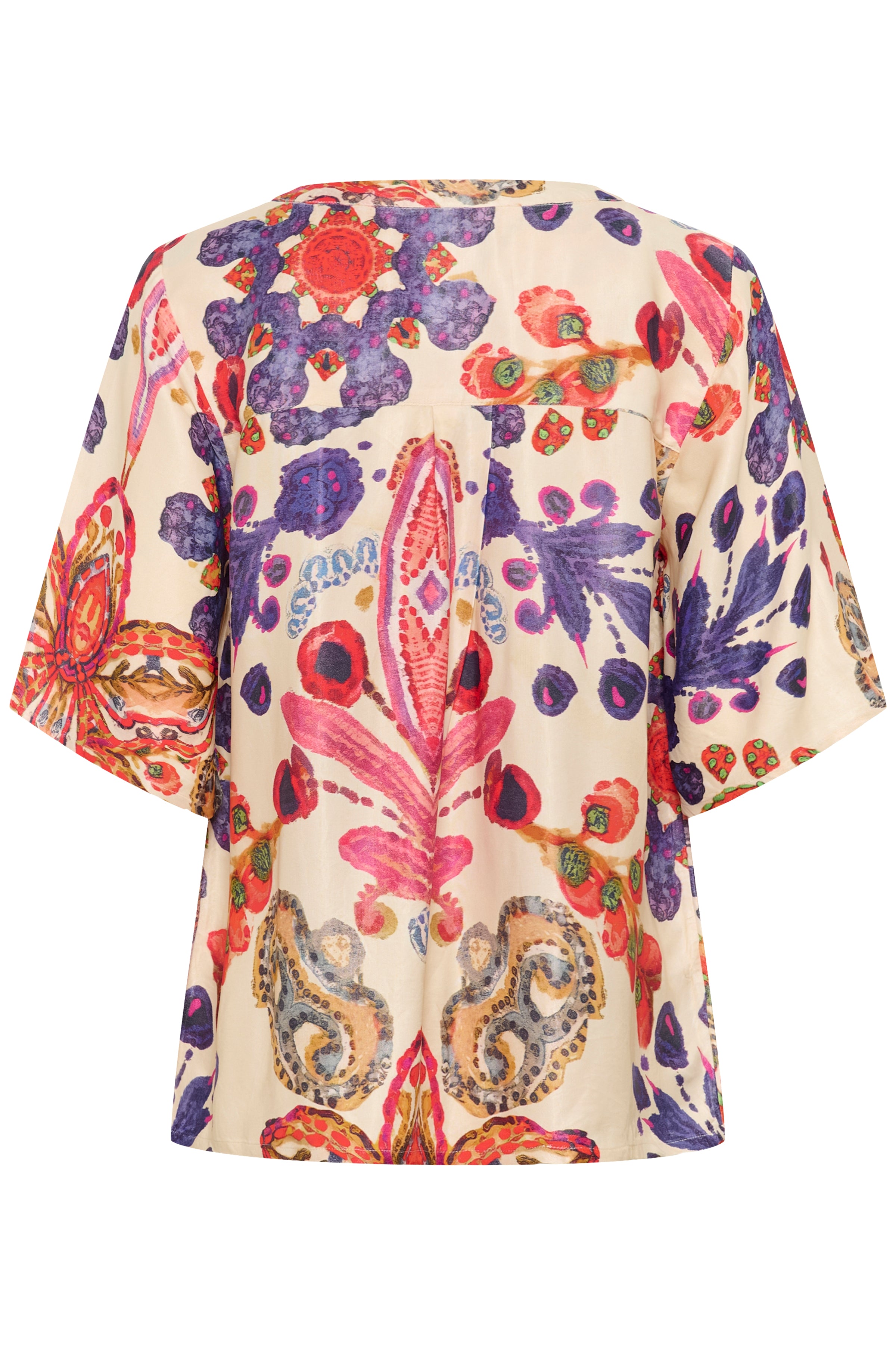 Mandy Blouse - Blue/Pink