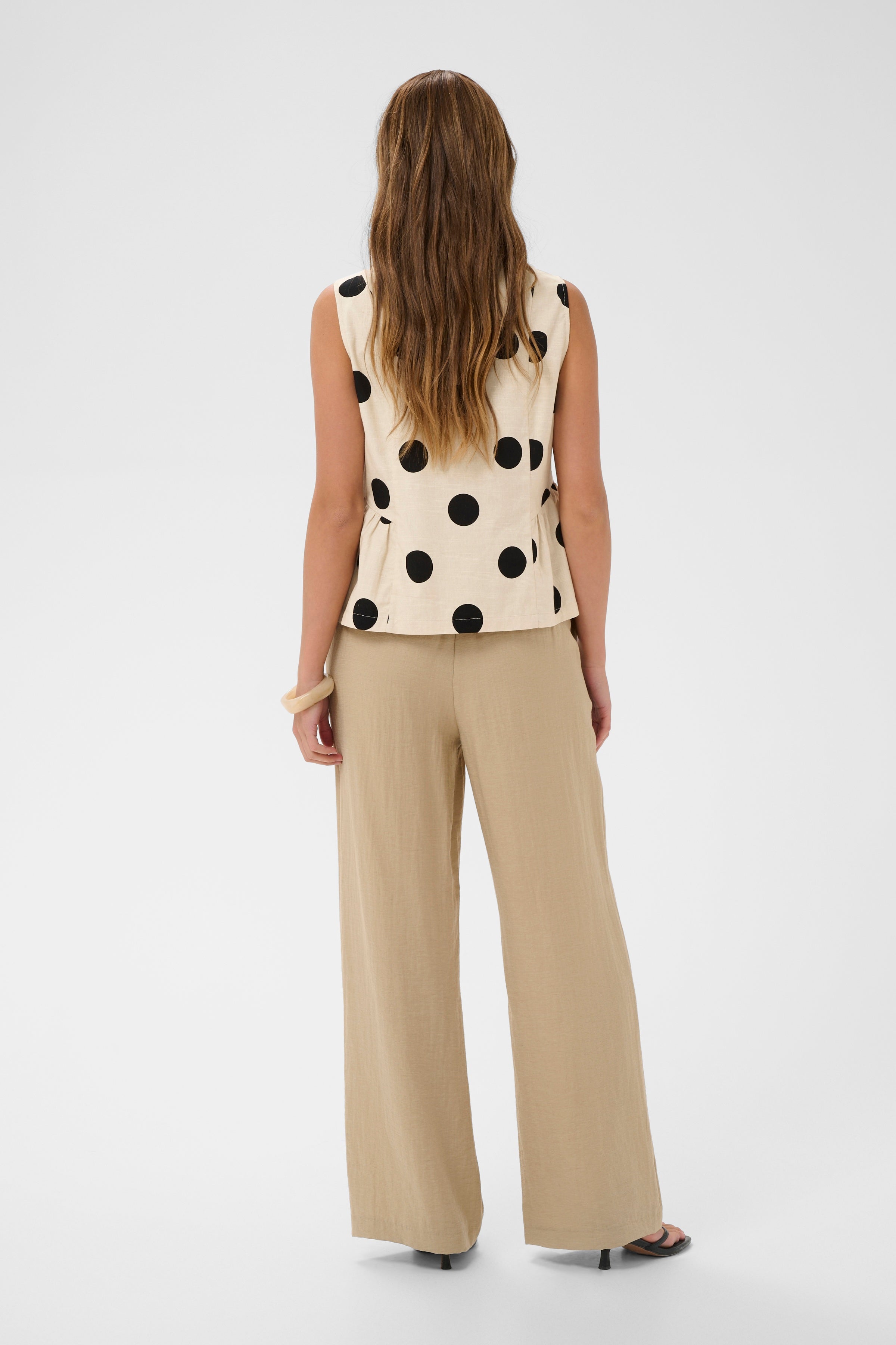 Tika Top - Whitecap/Black Dot