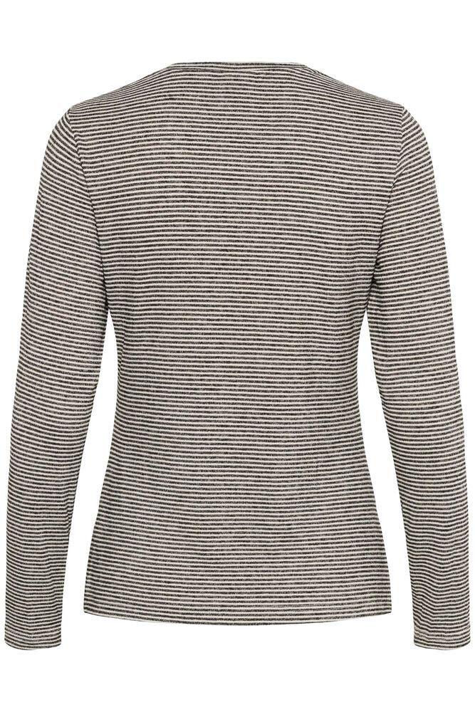 Alexandra Jersey T-shirt - Black/Whitecap Stripe