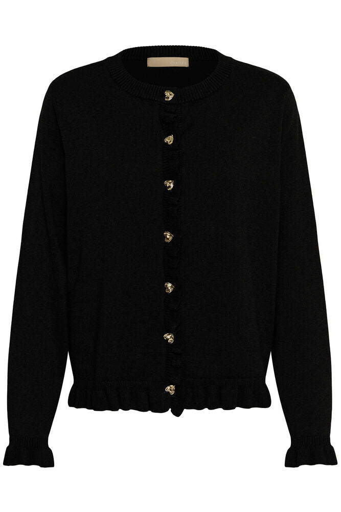 Clare Annemarie Frill Cardigan - Black