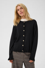 Clare Annemarie Frill Cardigan - Svart