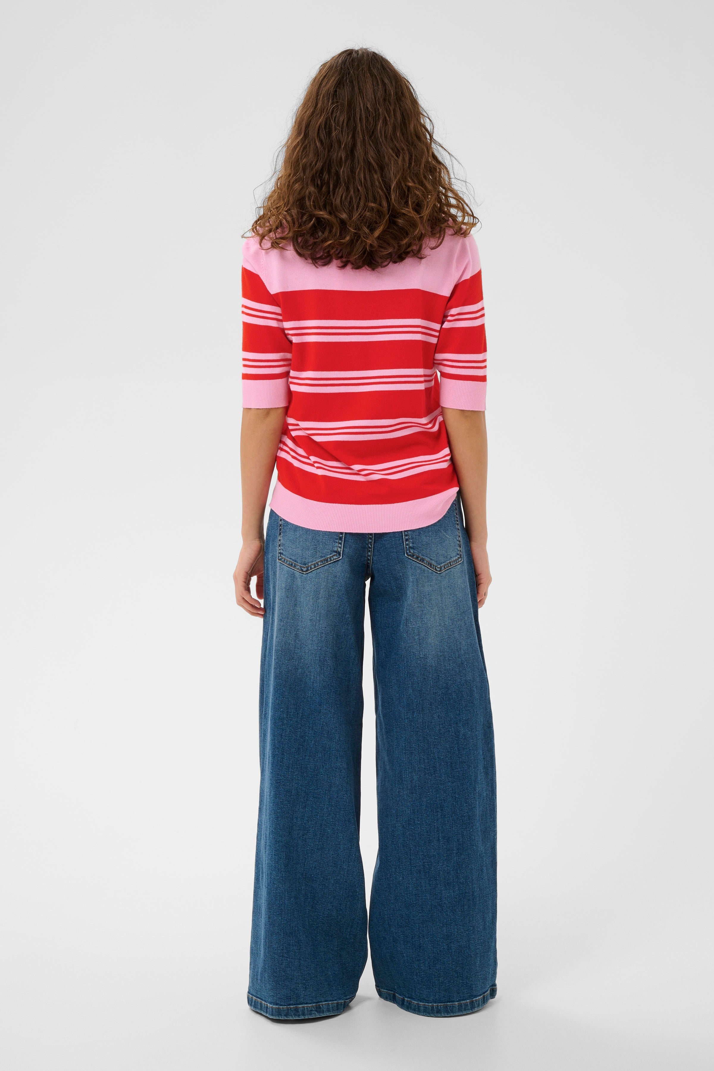 Merlo Annemette Pullover - Pink/Red Stripe