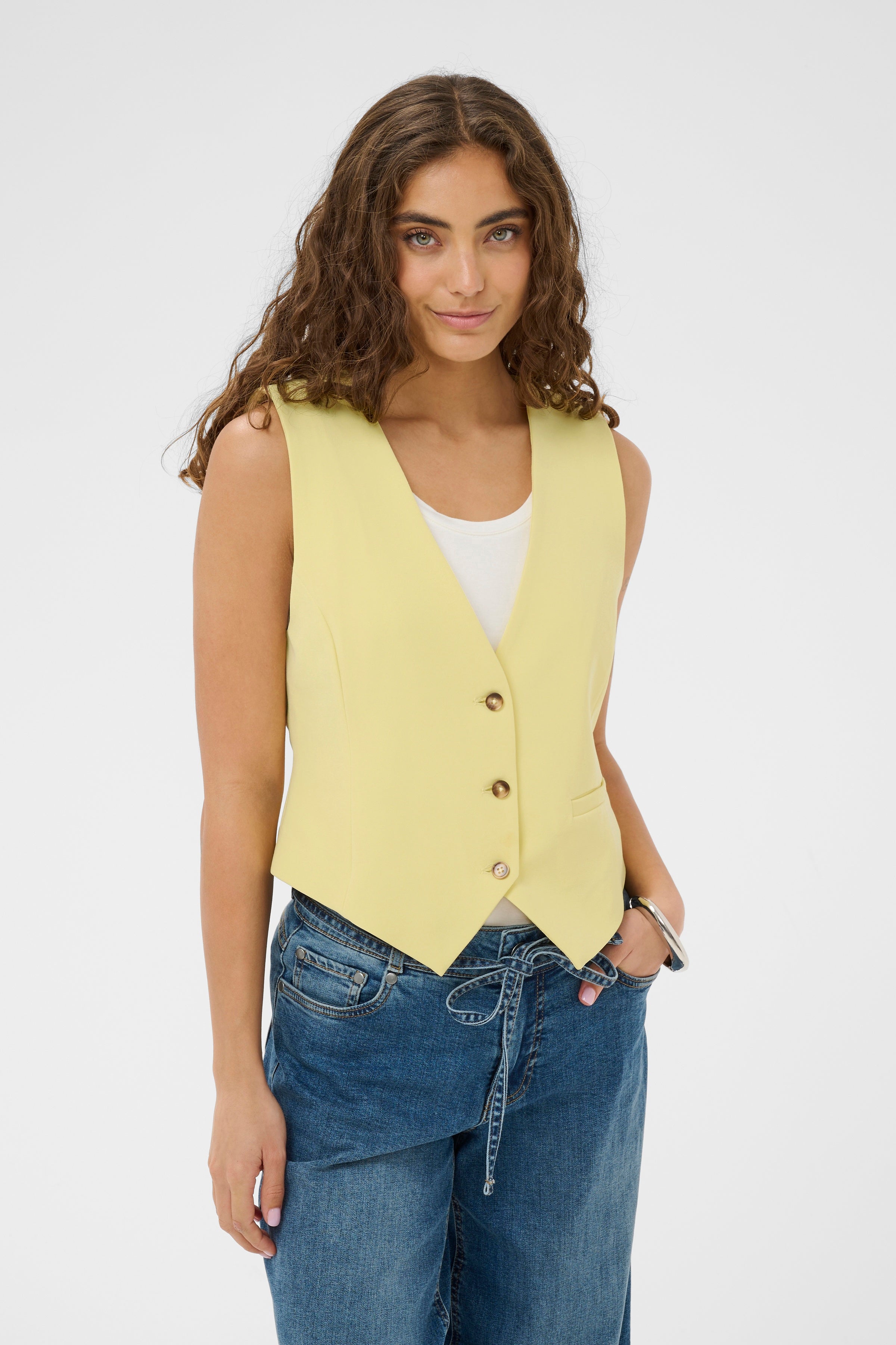 Nalina Waistcoat - Lemon Merinque