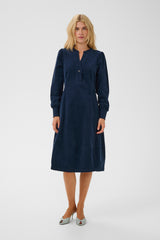 Rhaena LS Dress - Dress Blues