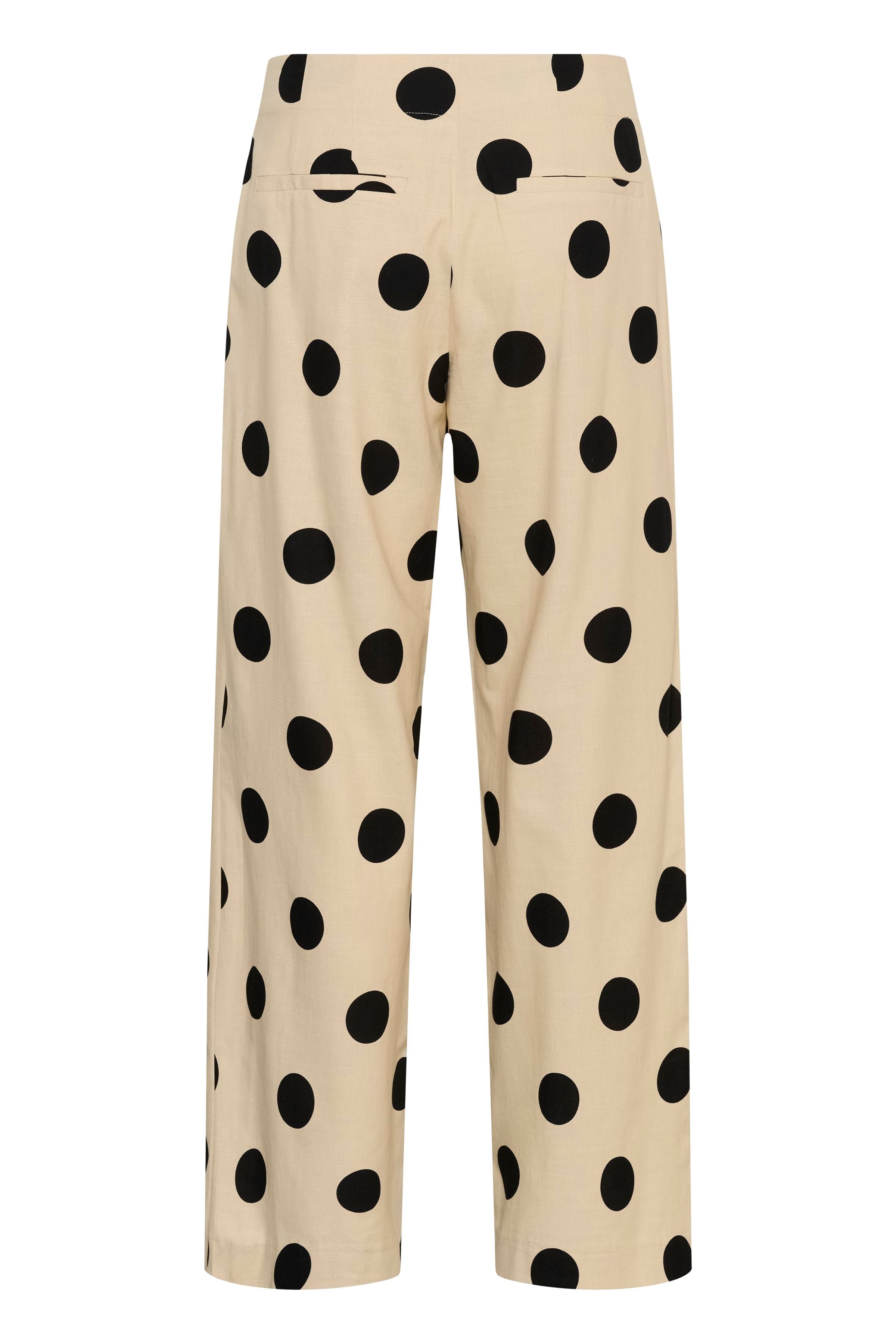 Tika Trousers - Whitecap/Black Dot