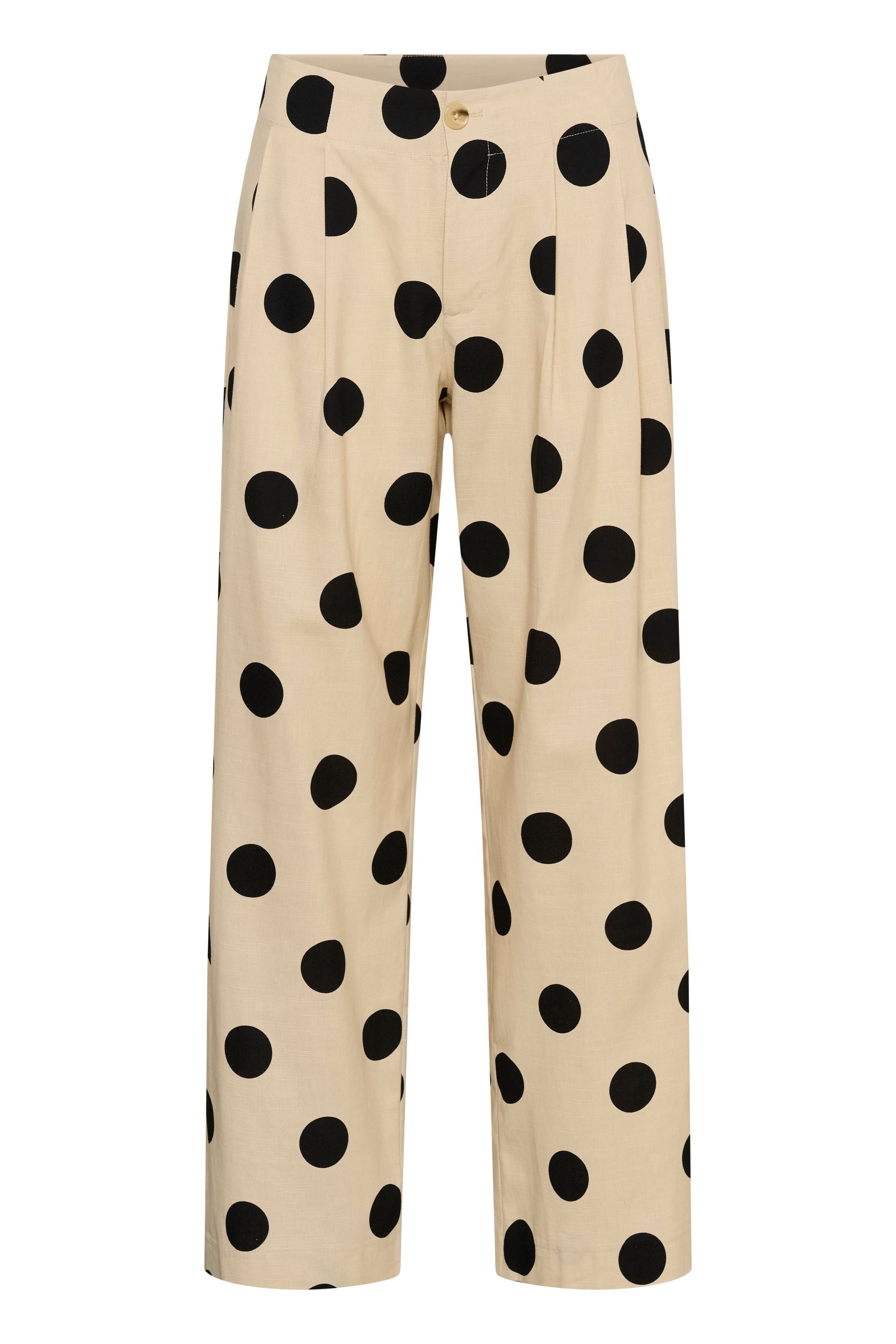 Tika Trousers - Whitecap/Black Dot