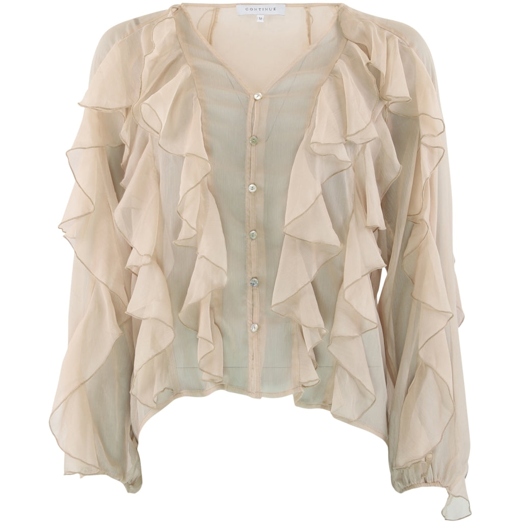 LISSA Flounce Blouse - Sand