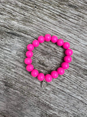 Timber bracelet neon pink