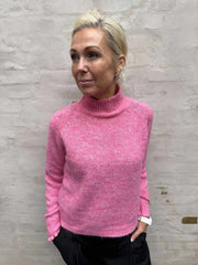 ZOEY LIFE L/S RAGLAN PULLOVER - Pink Cosmos MELANGE