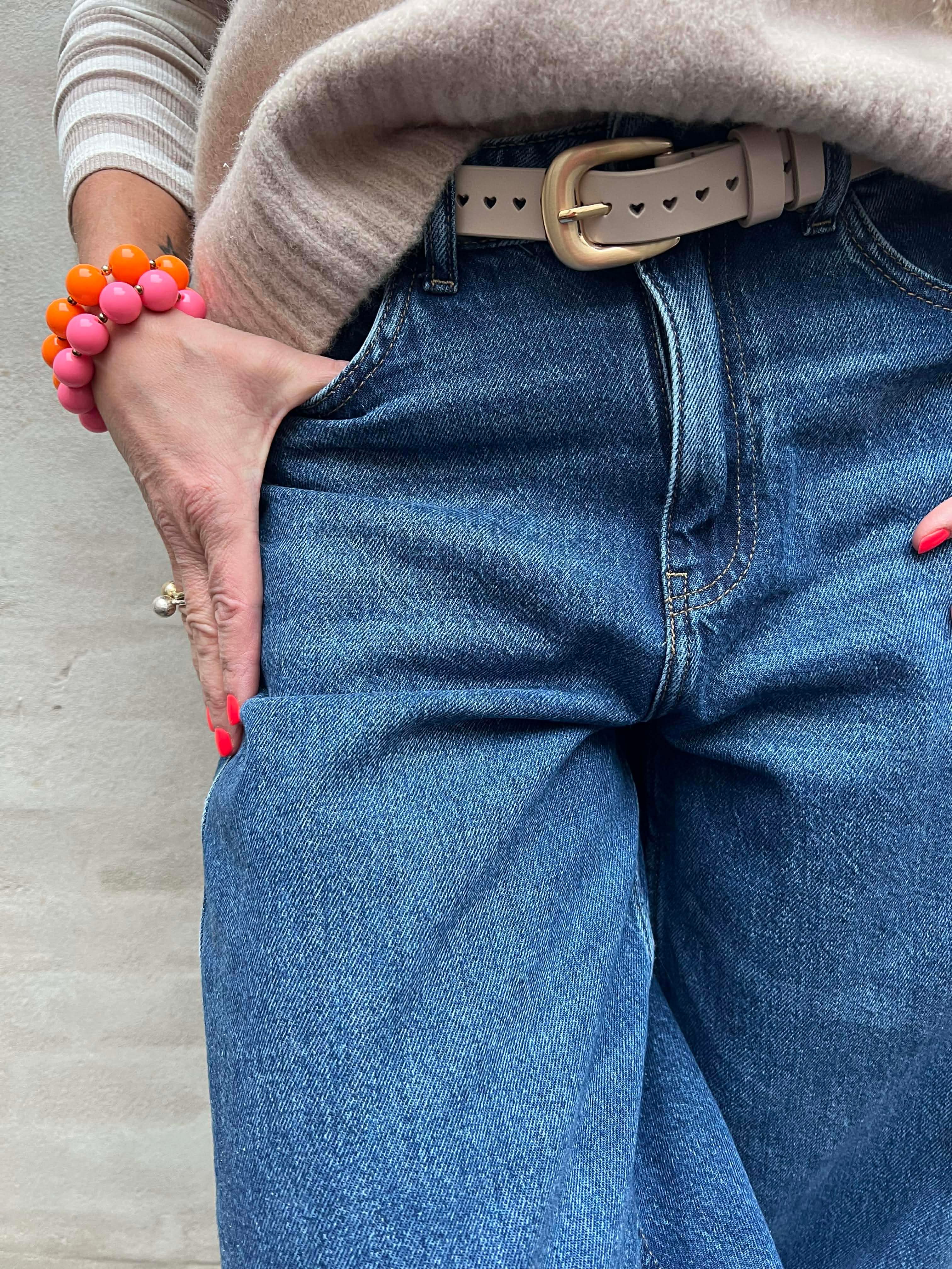 JDYSUSIE MW BARREL - Medium Blue Denim