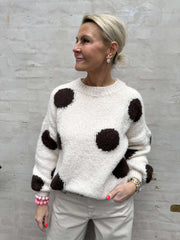 Camilia Pullover - Brown Dots