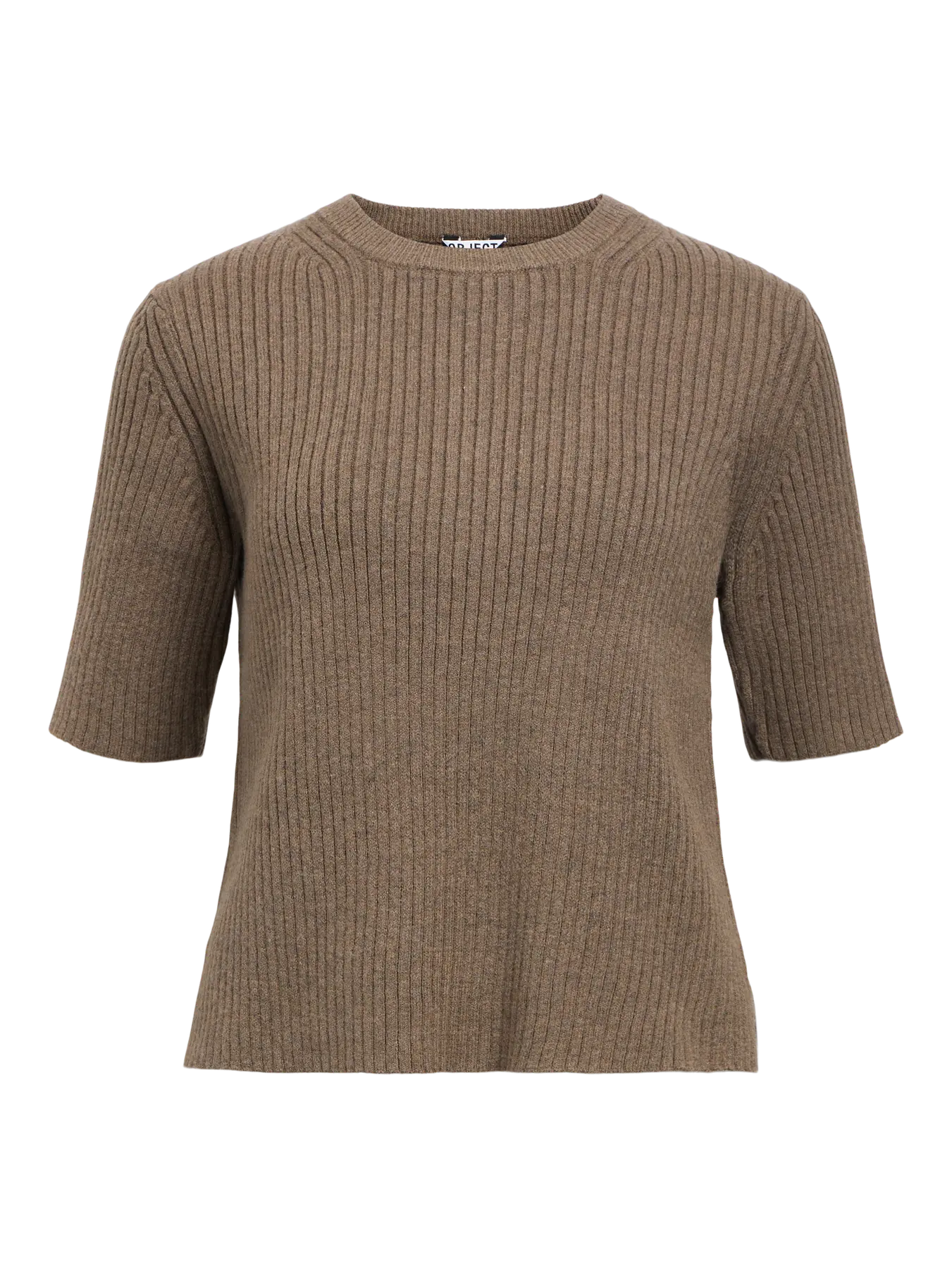 ELVA O-NECK KNIT - Morel Melange