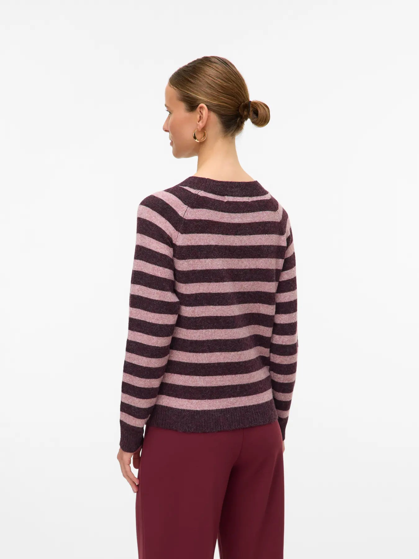 DOFFY O-NECK BLOUSE - Winetasting_W. ROSE BROWN