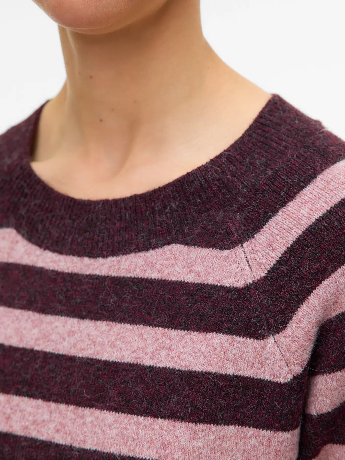 DOFFY O-NECK BLOUSE - Winetasting_W. ROSE BROWN