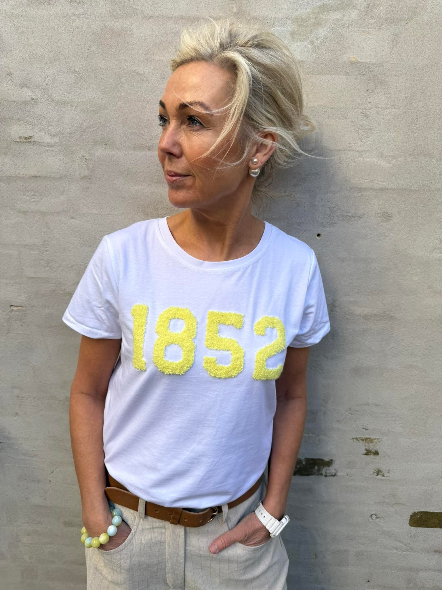 Alvera Tee - White Yellow