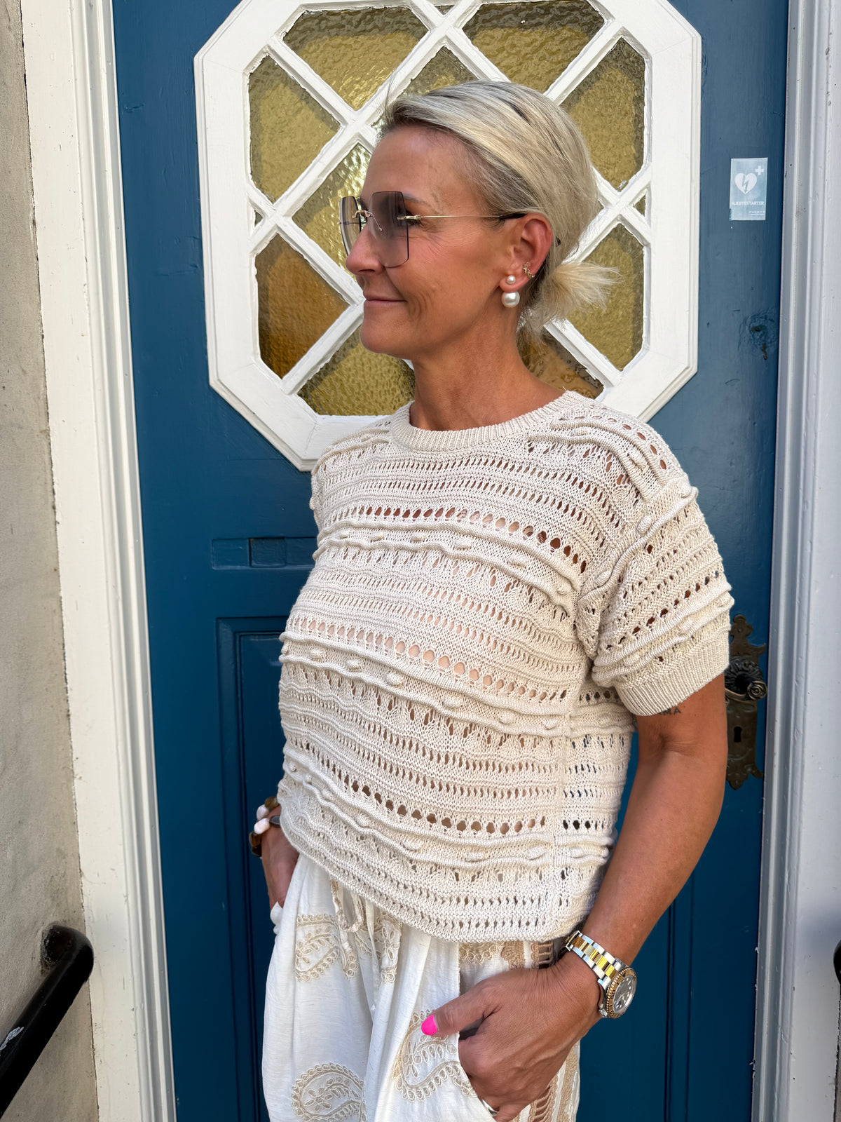 Stesso Knitted Shirt - Off White