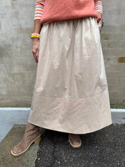Yara Poplin Skirt - Dark Sand