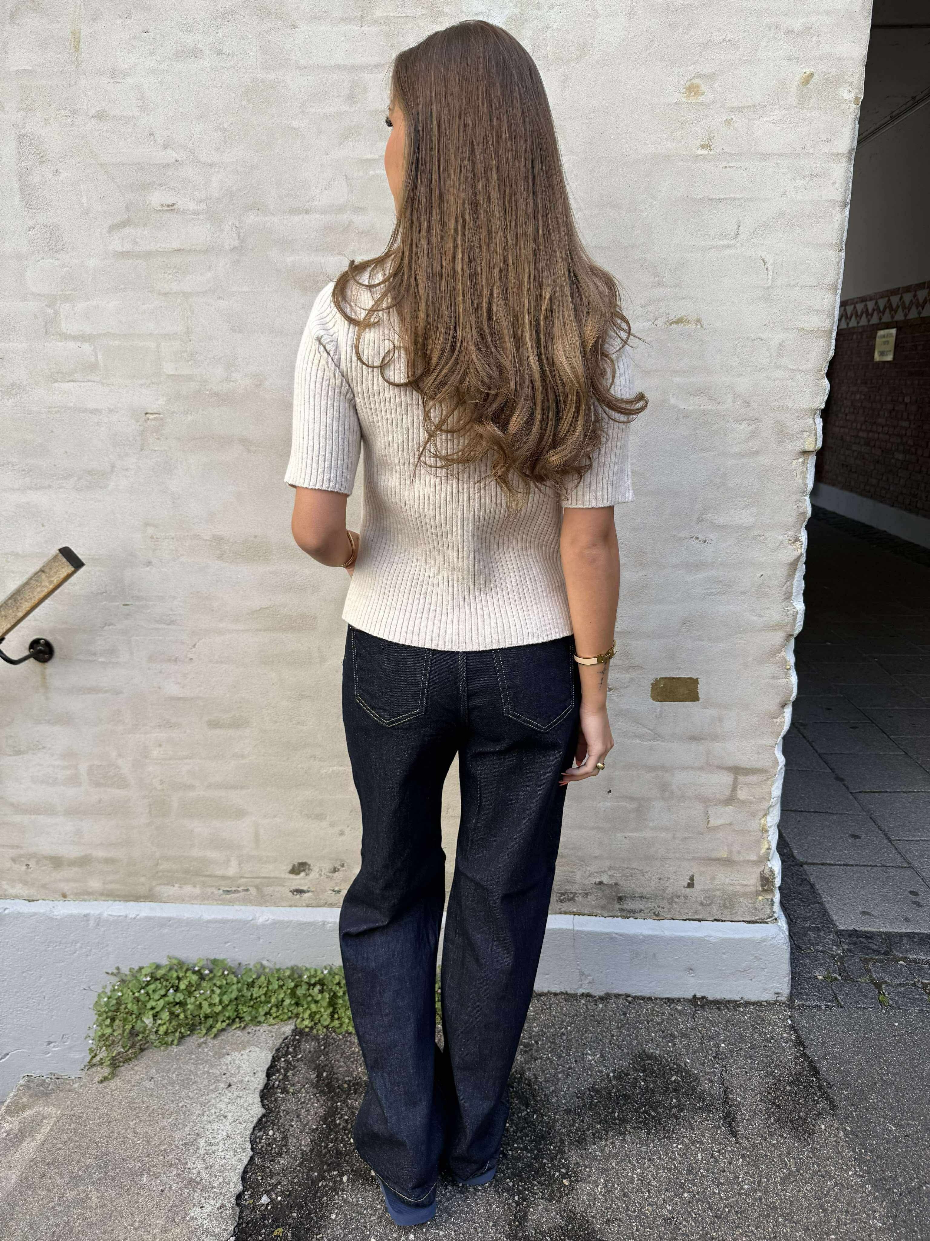 TESSA WIDE JEANS - Dark Blue Denim