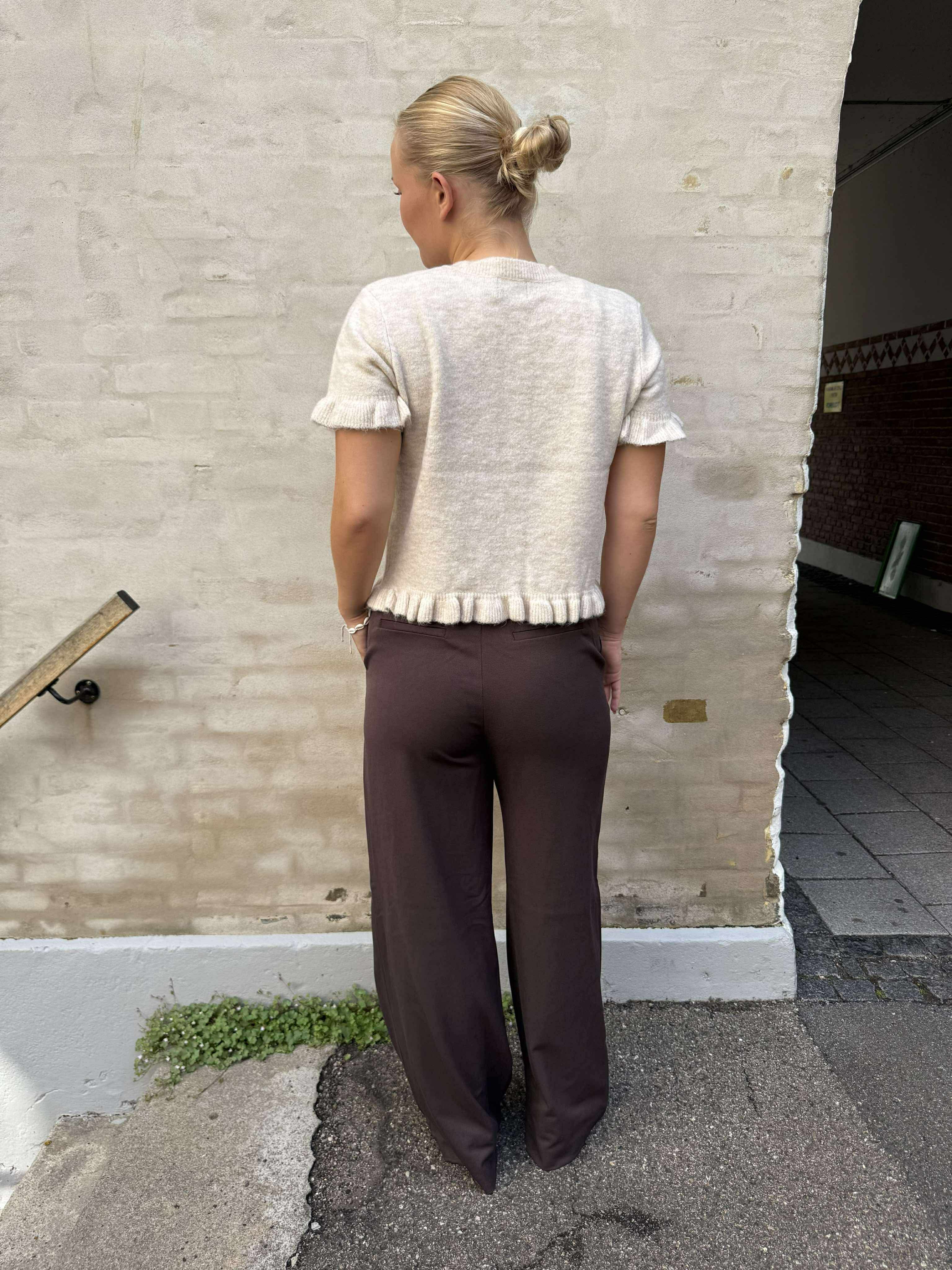 Lydia Frill Knit Cardigan Birch