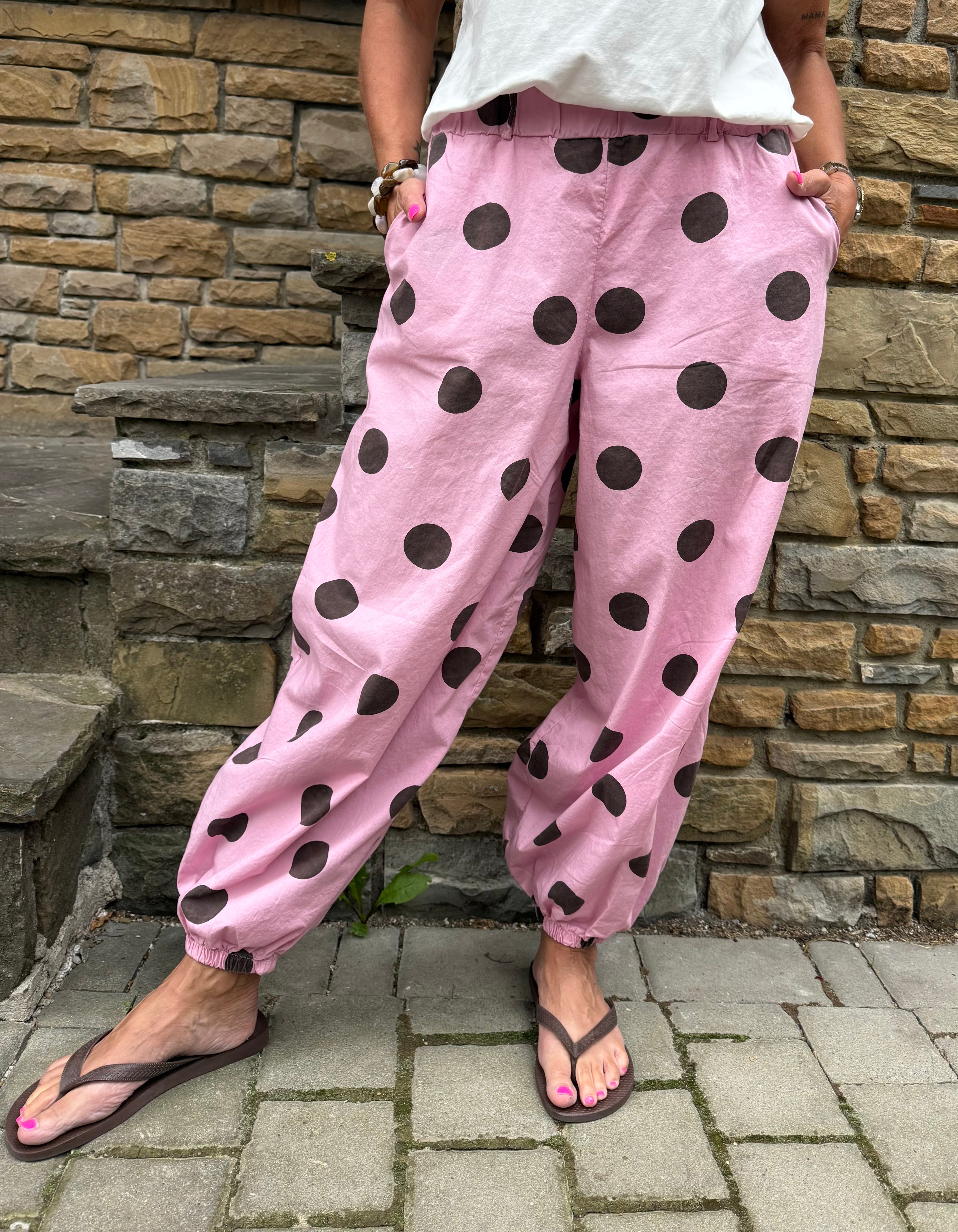ALLY balloon pant - Rose Dot