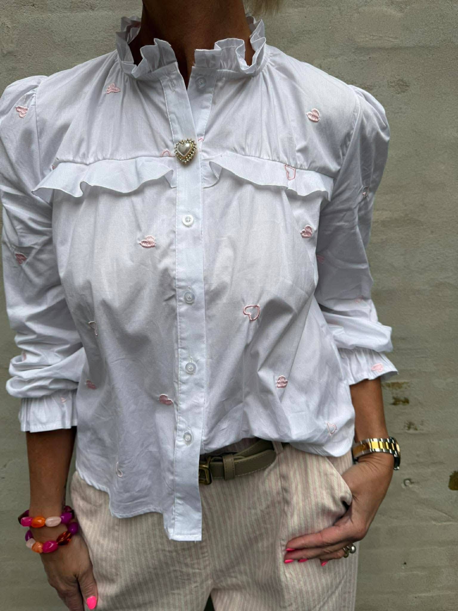 Sweet Heart Shirt - White/Bubblegum