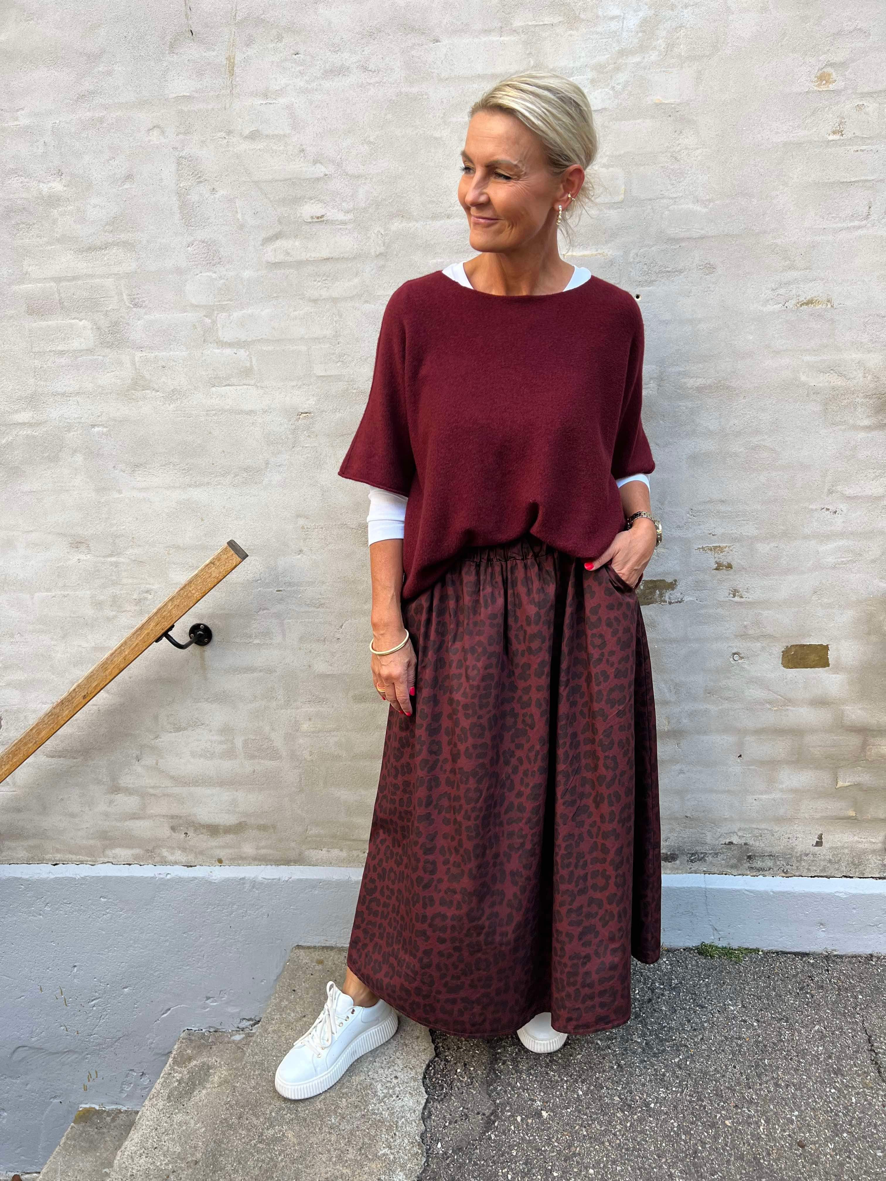 Abbie skirt WINE leopard