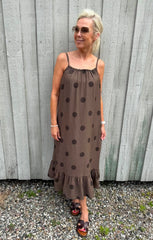Dot Dress - Dark Brown