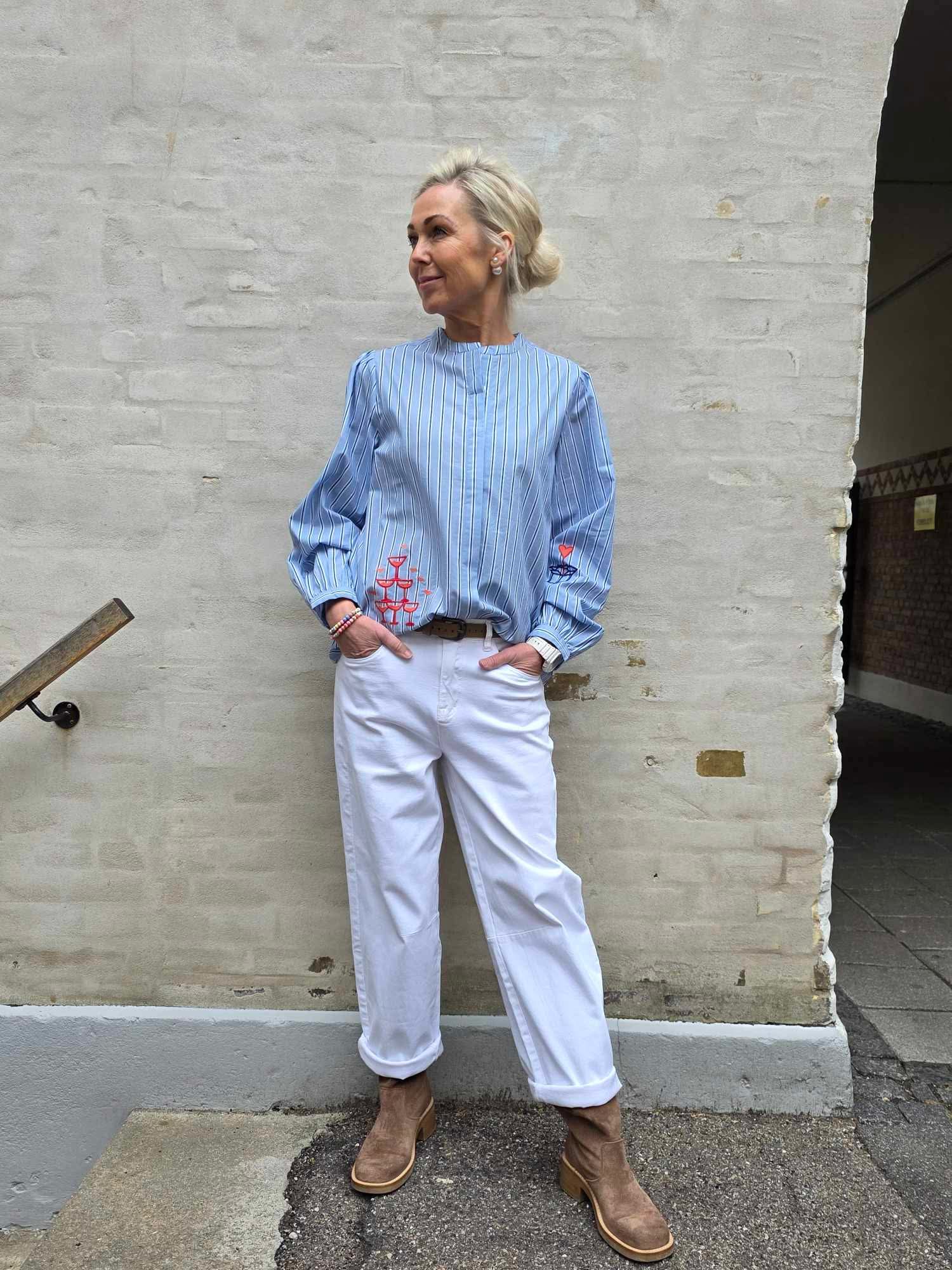 The Champagne Shirt - Blue Stripe