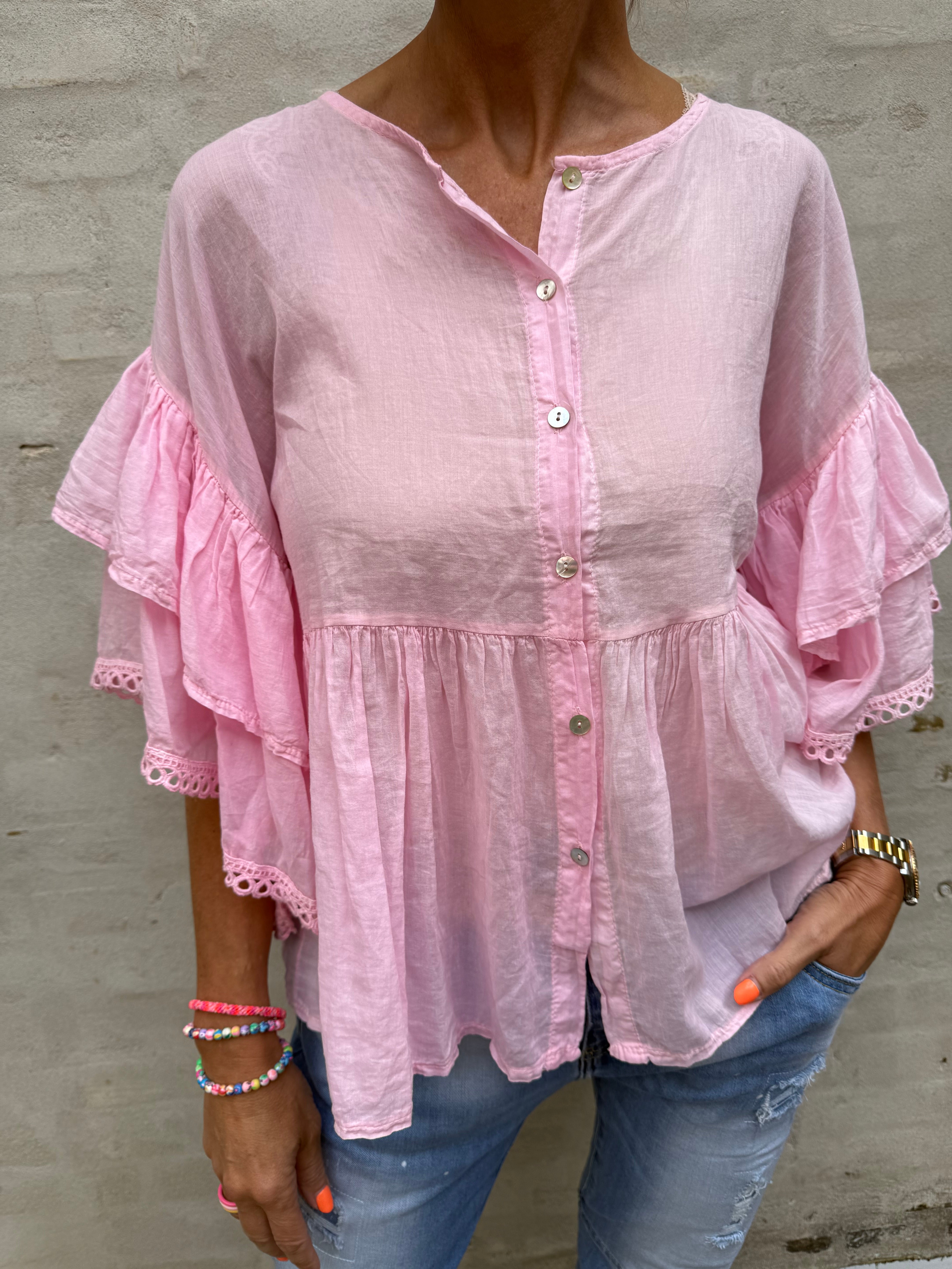 Rosita Skjorte bluse - Pink
