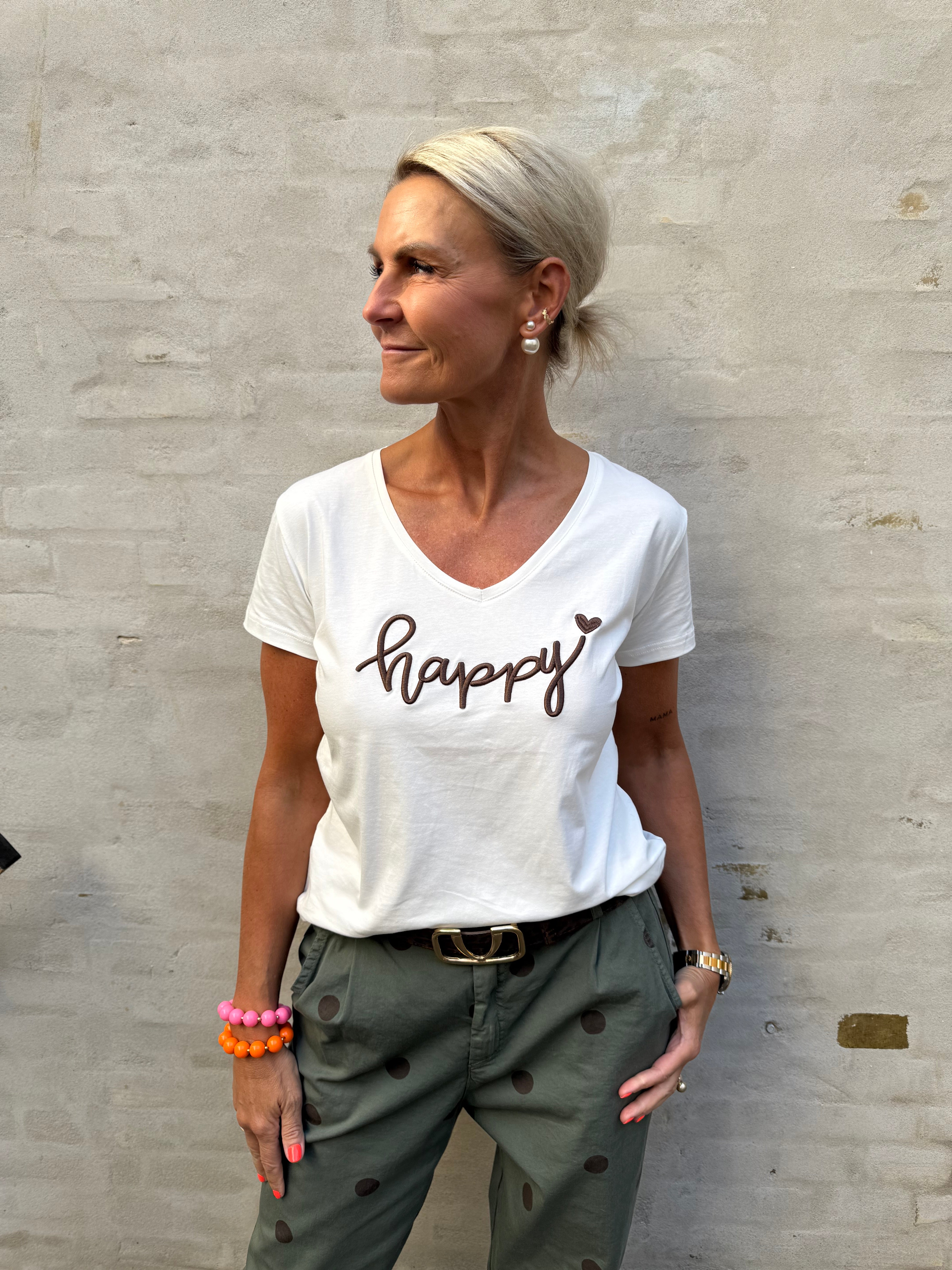 Happy T-shirt - Brown
