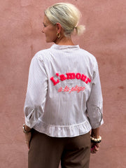 L´amour Shirt - Beige Stripe