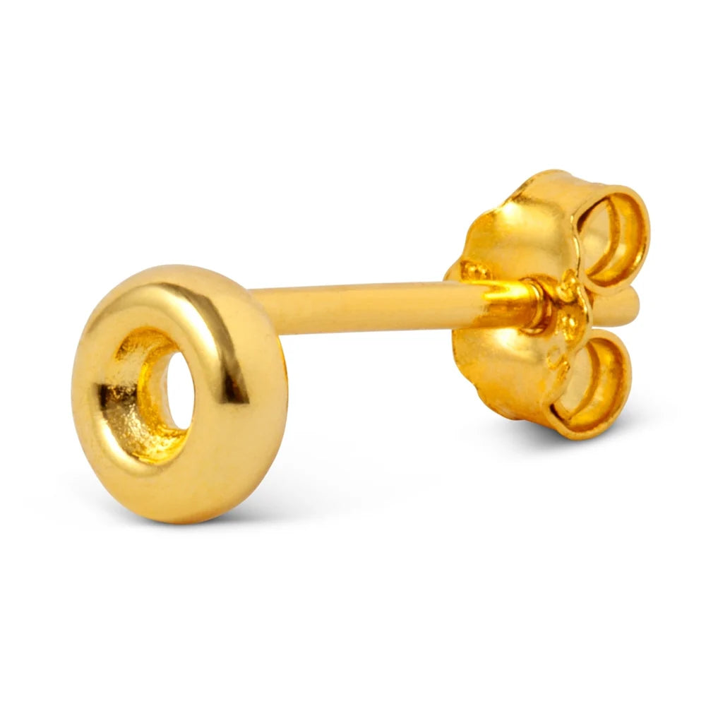 Donut earring gold plated