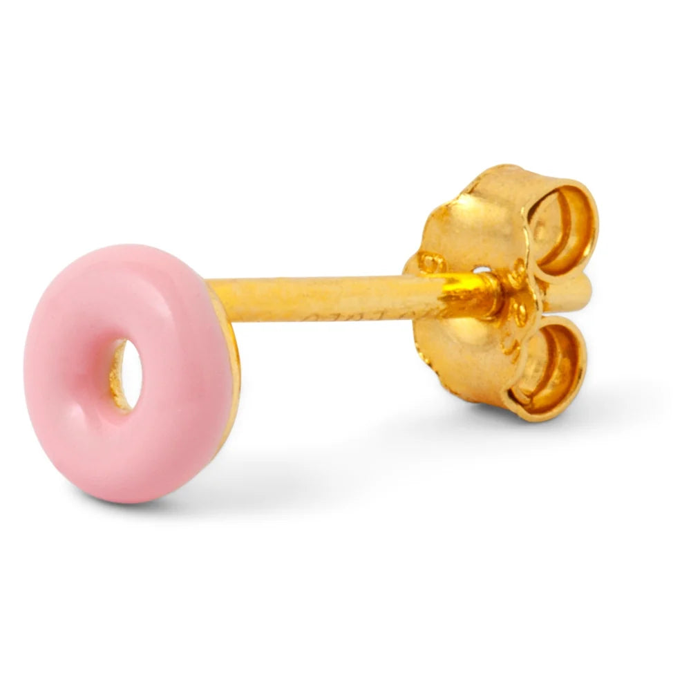 Donut earring light pink