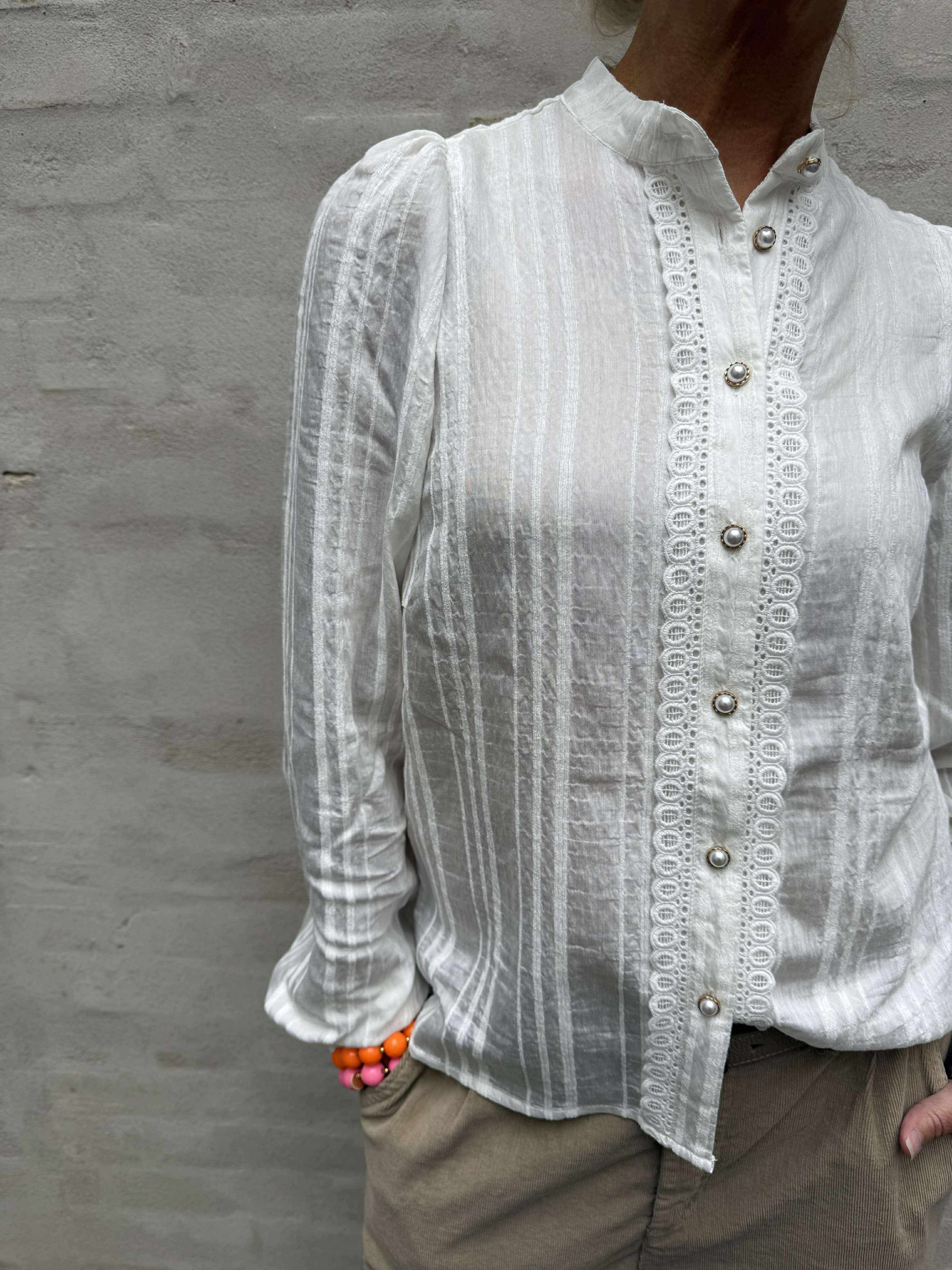 KesiCC Lace Shirt - White