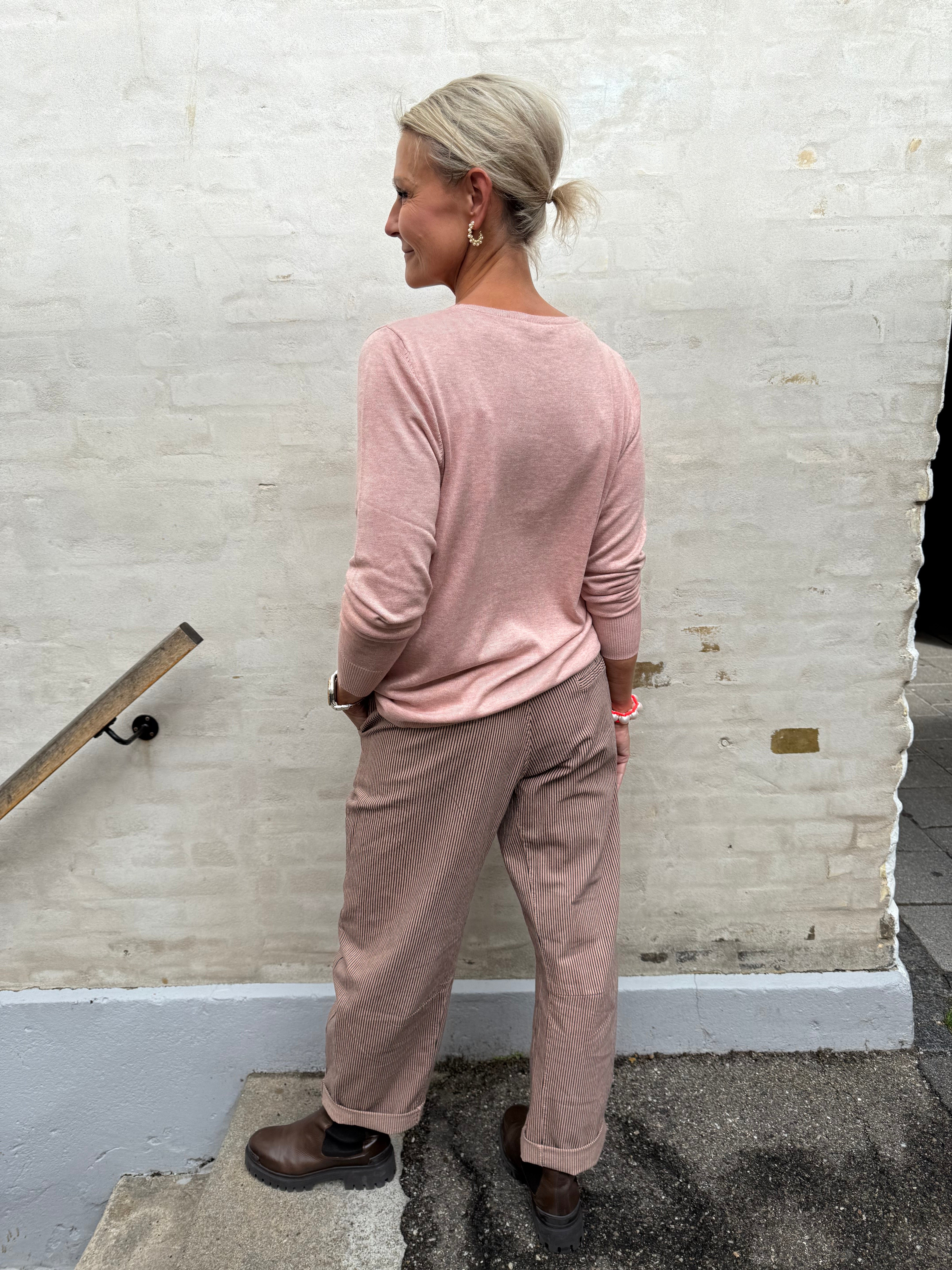 Basic Rounded Sweater - Faded Rose