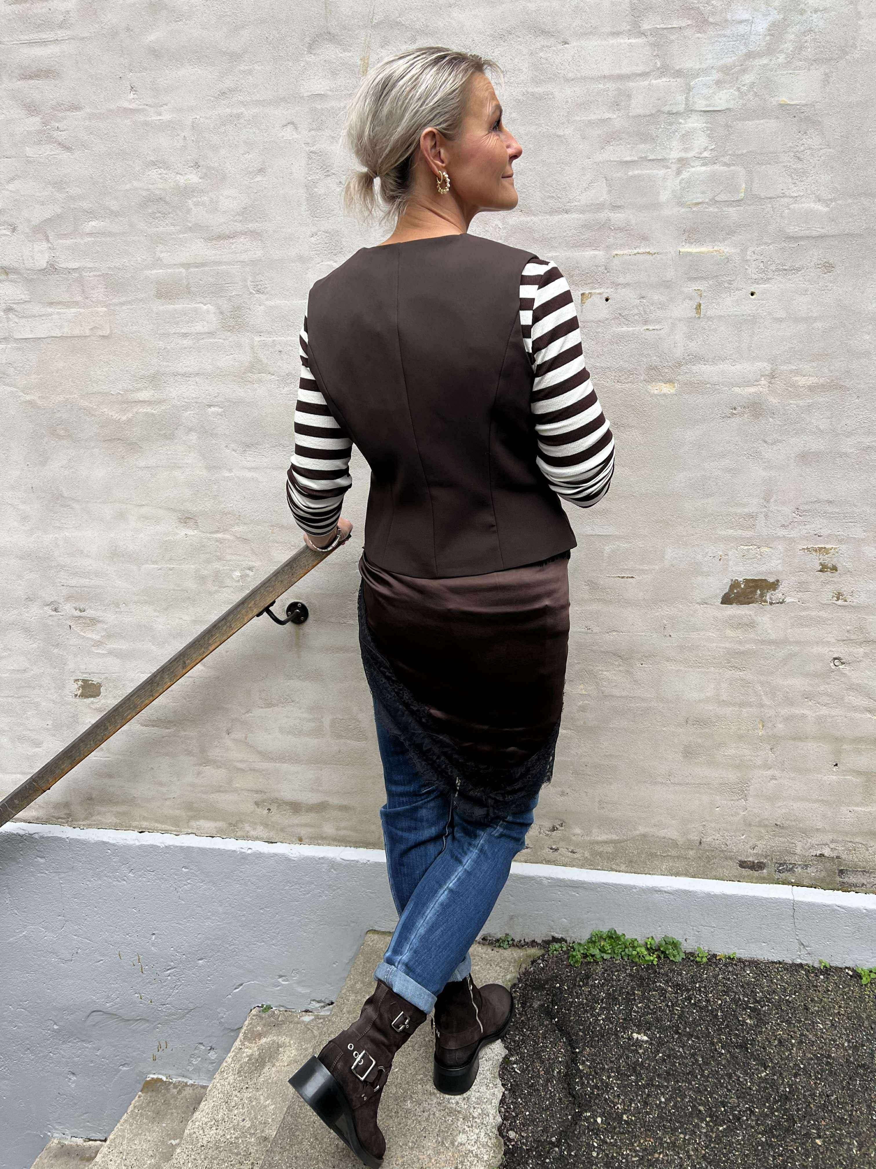 Vendetta Suit Waistcoat - Dark Brown