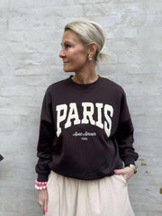 MESA O-NECK EMB SWEAT - Ganache PARIS