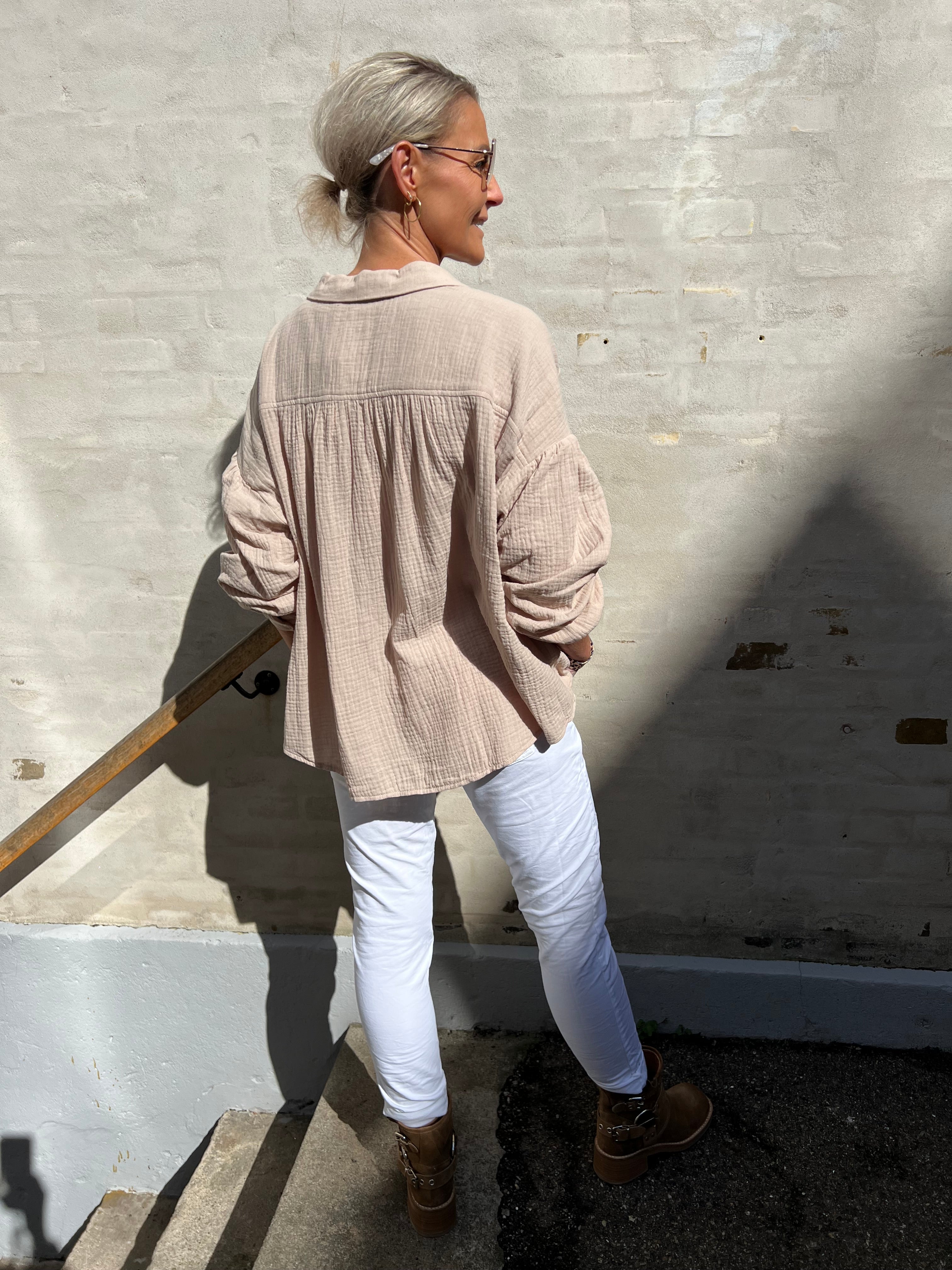 Musy palm shirt beige