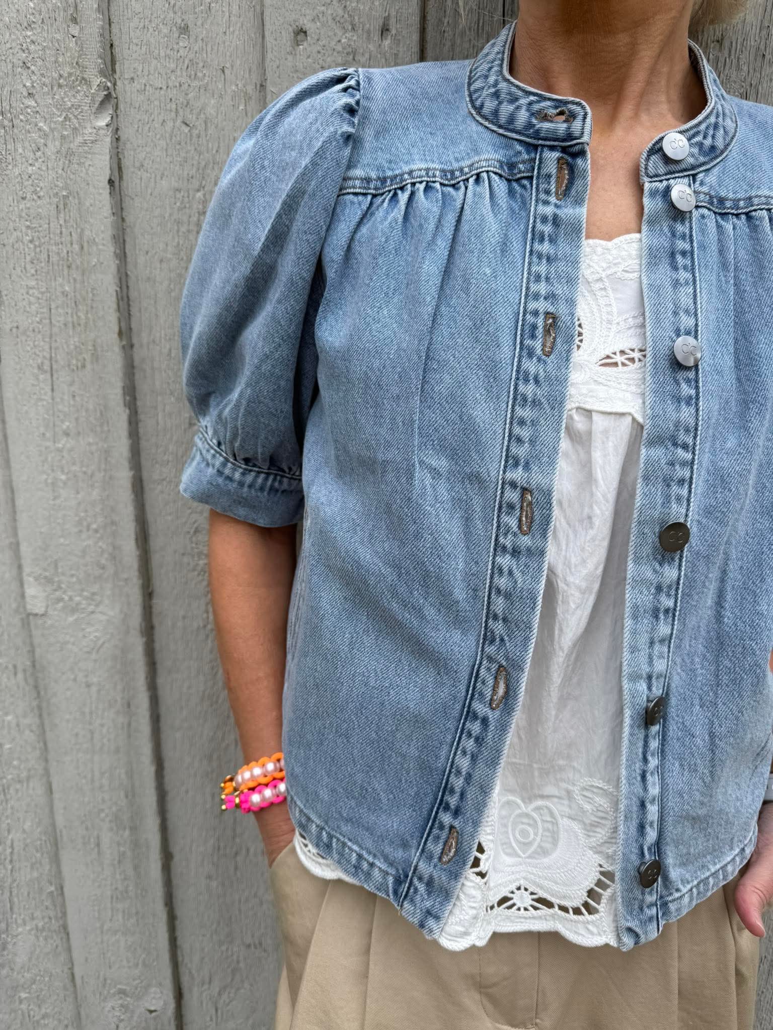 AsjaCC Denim Blouse - Denim Blue