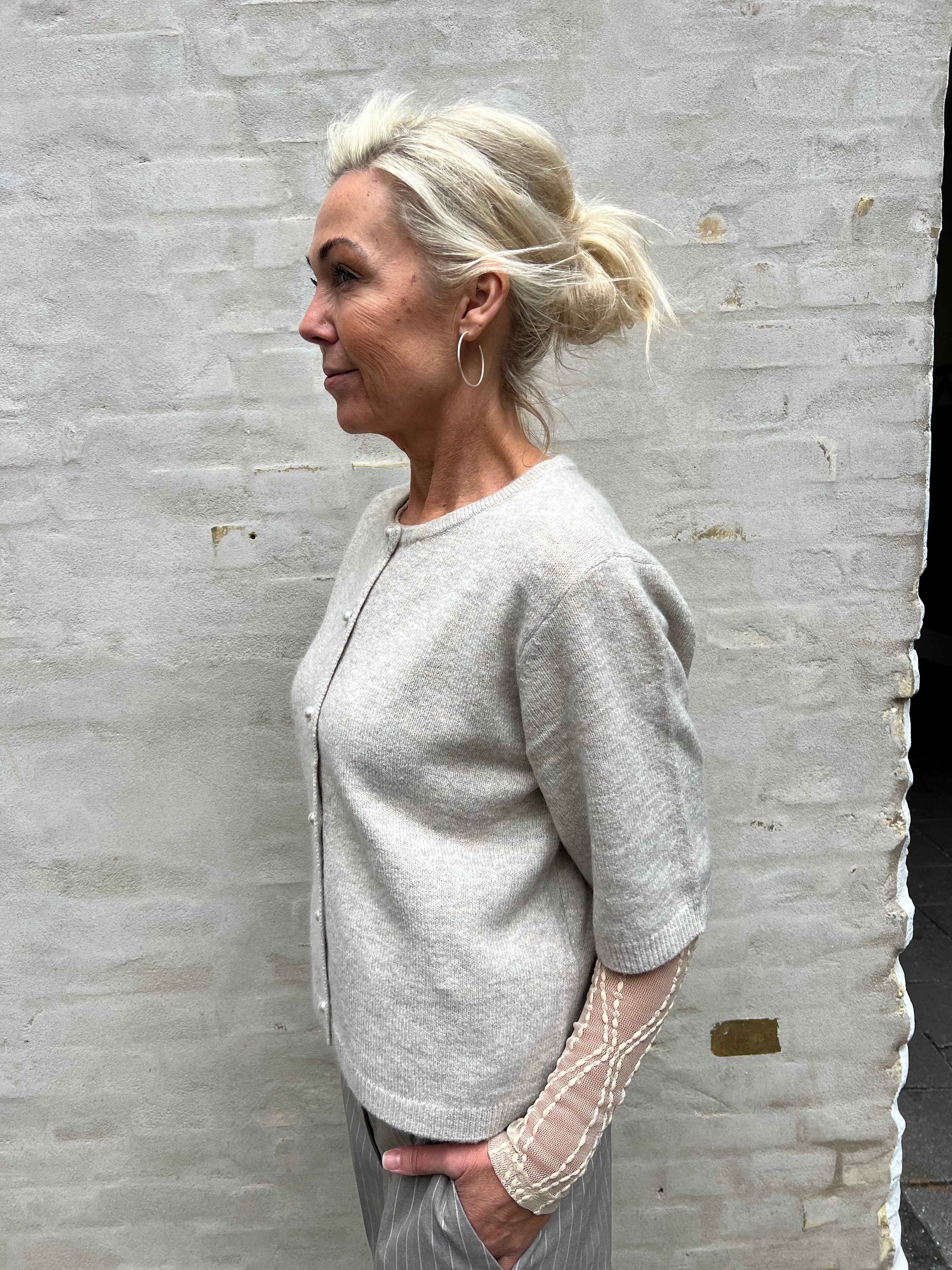 RUE LIFE PEARL CARDIGAN - Chateau Grey melange