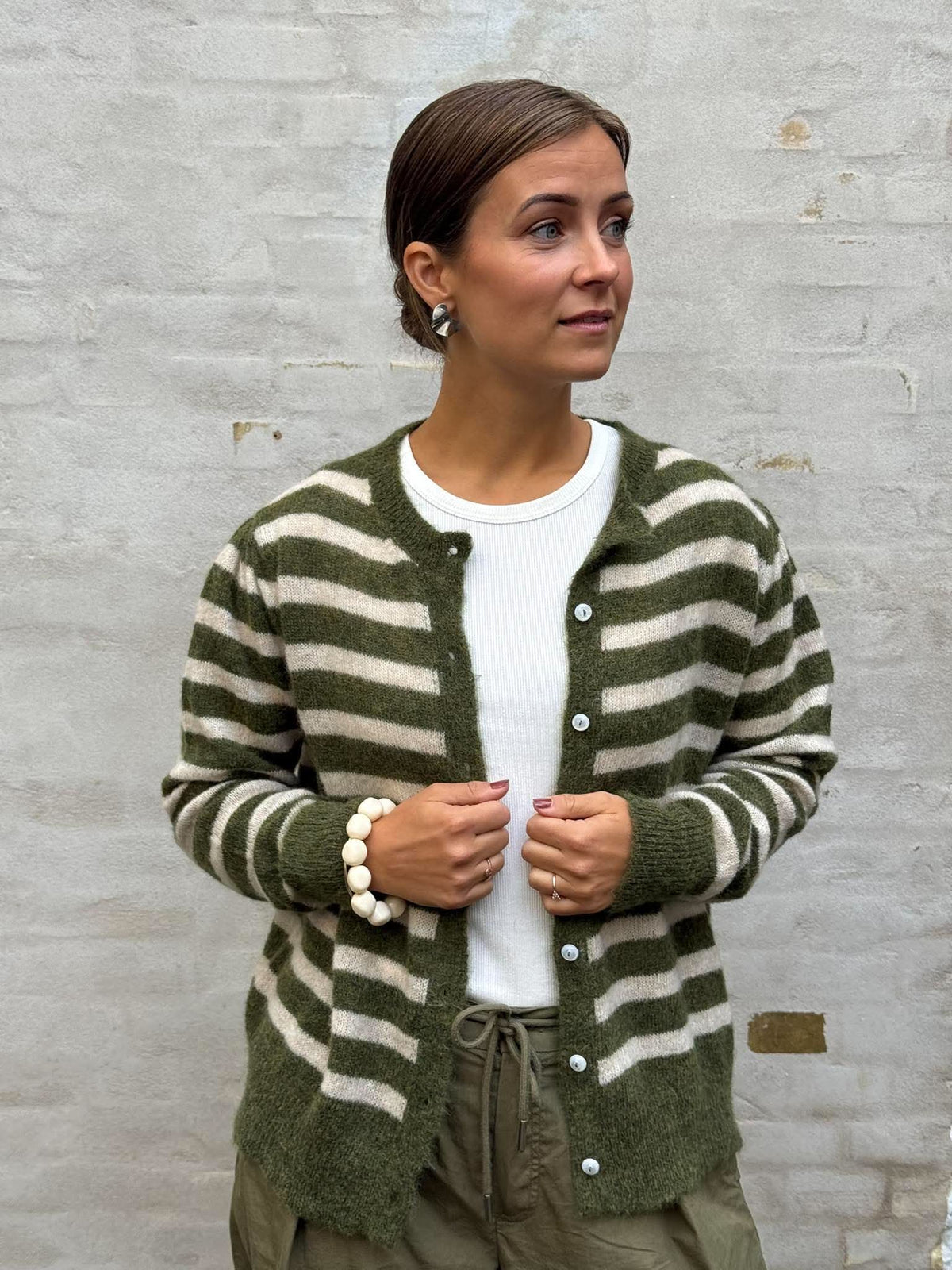DELL Puff Cardigan - Army