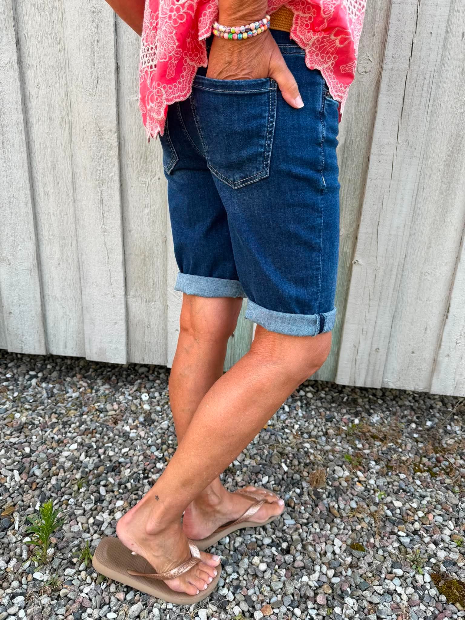 Jane MW Bermuda - Dark Blue Denim