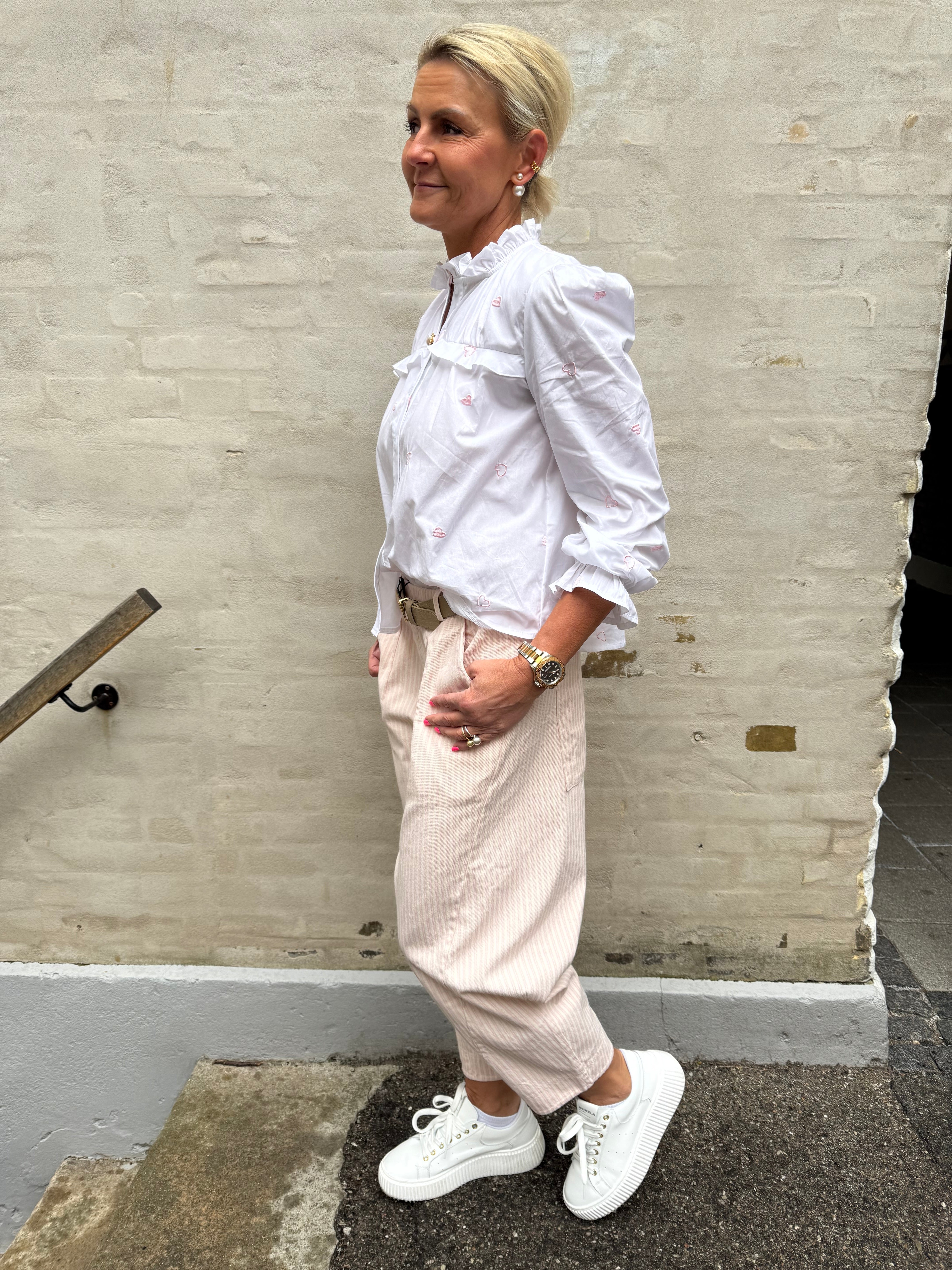 Vera Striped Pants - Striped Pink