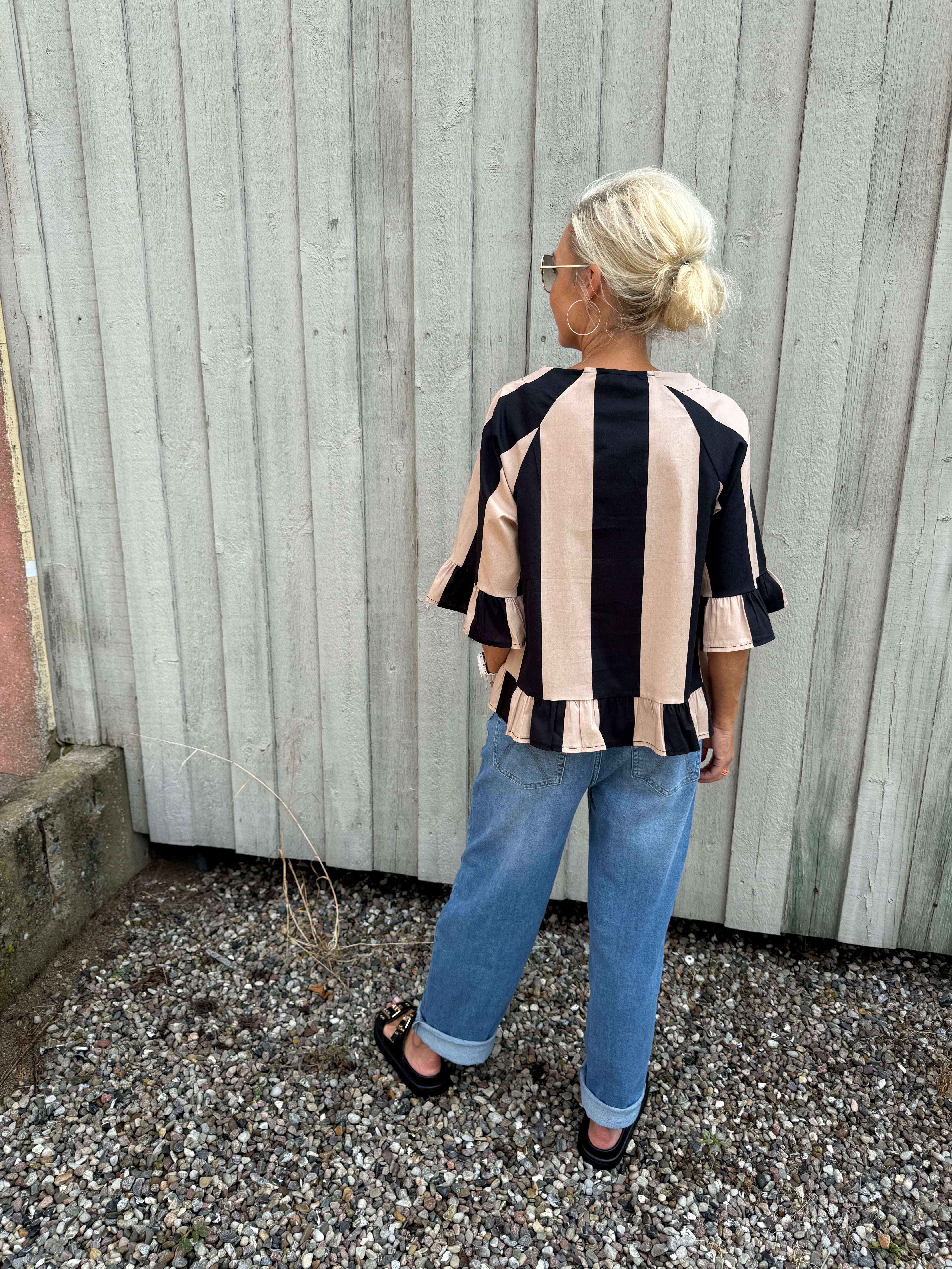 Striped Shirt - Beige/Black